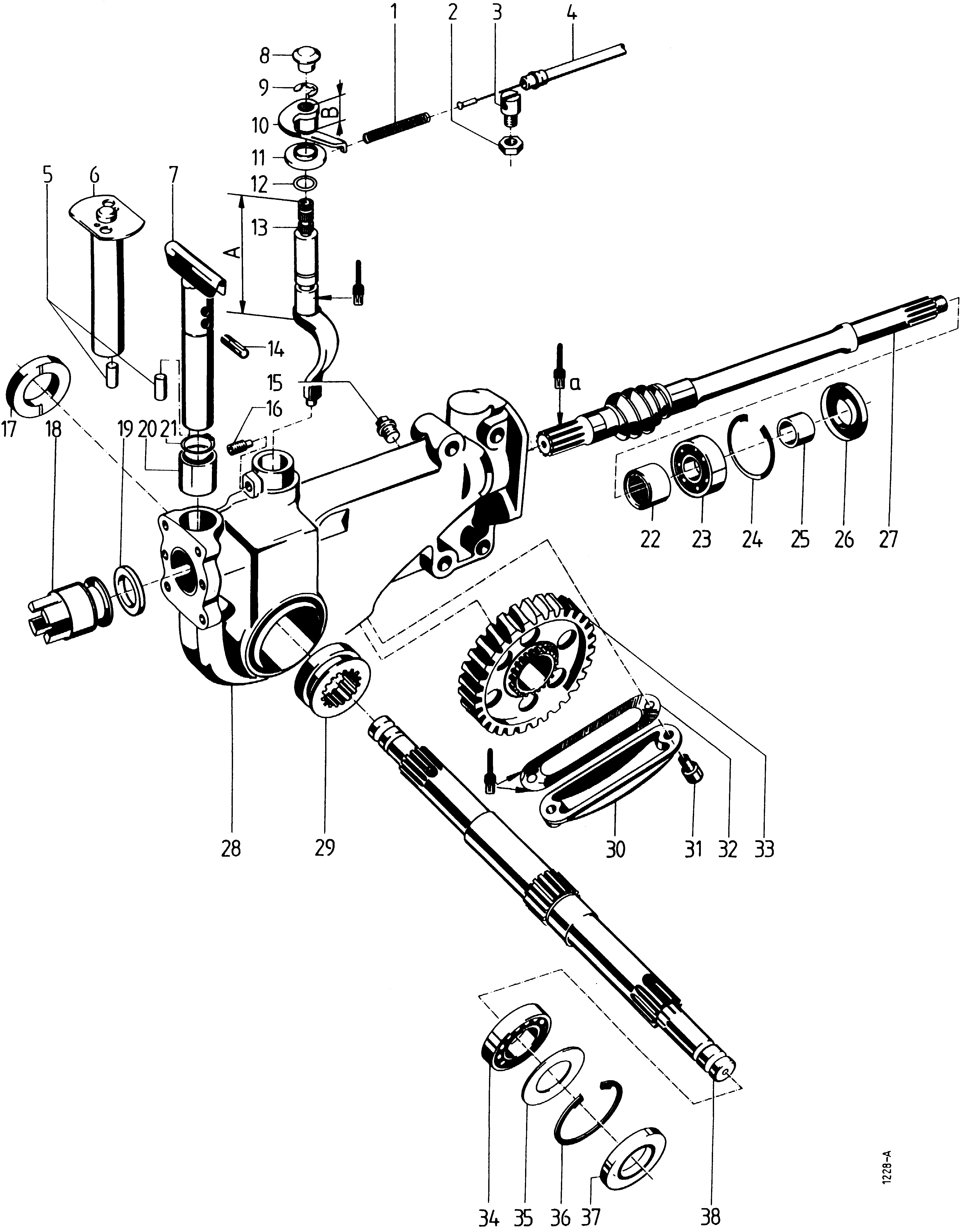 Entraînement d'avancement et de prise de force