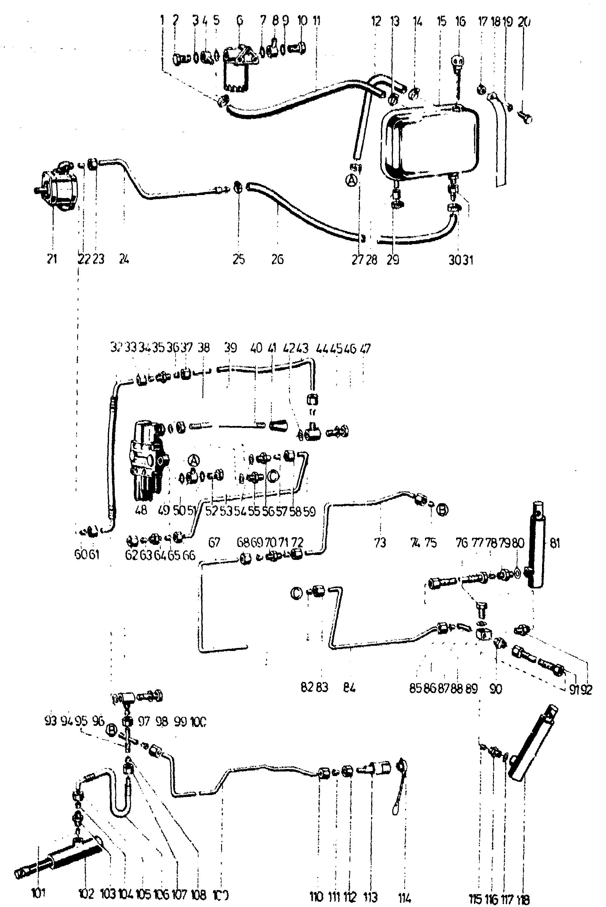 Hydraulic system, basic equipment