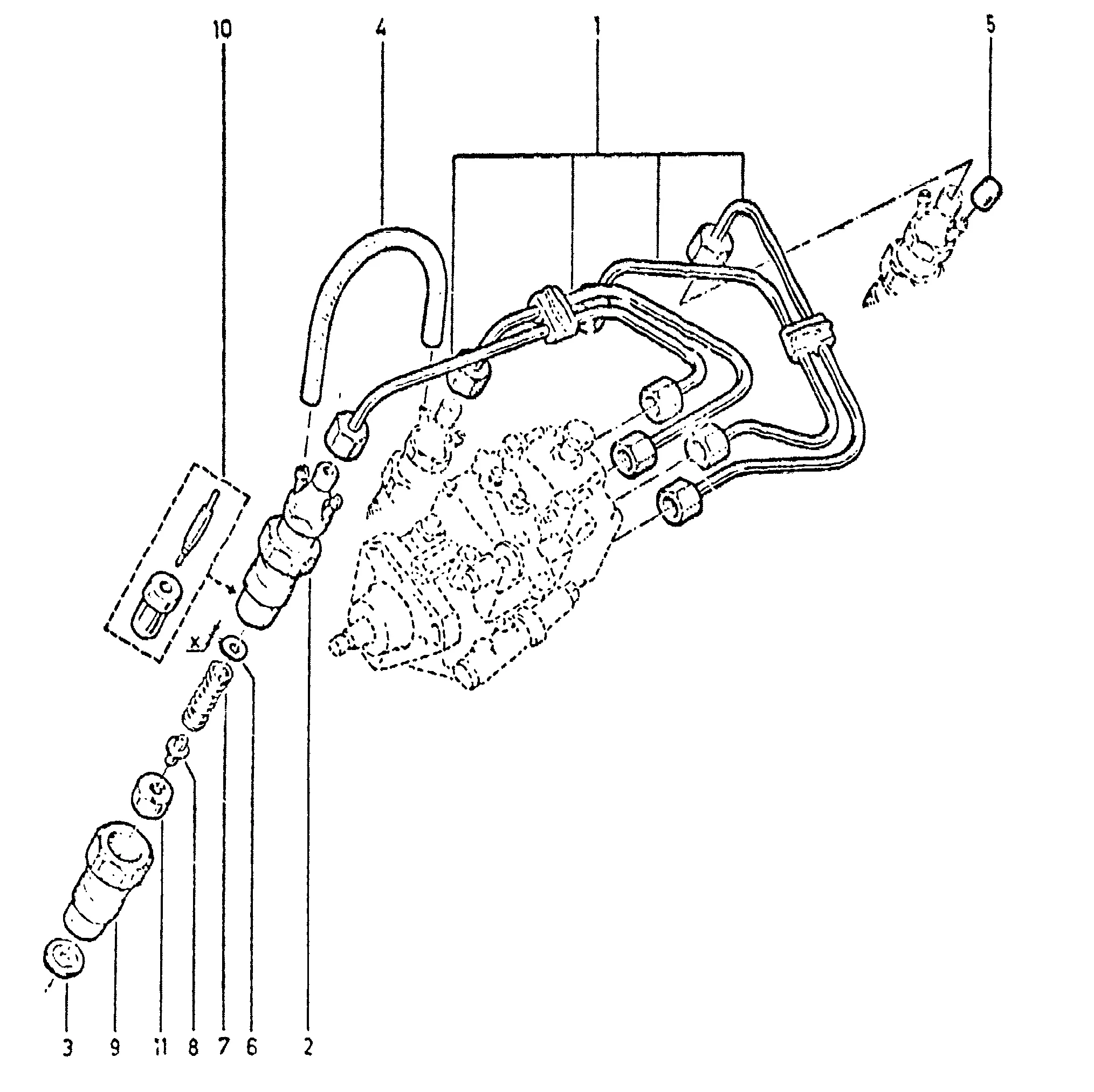 Tuyau d'injection, Injecteur