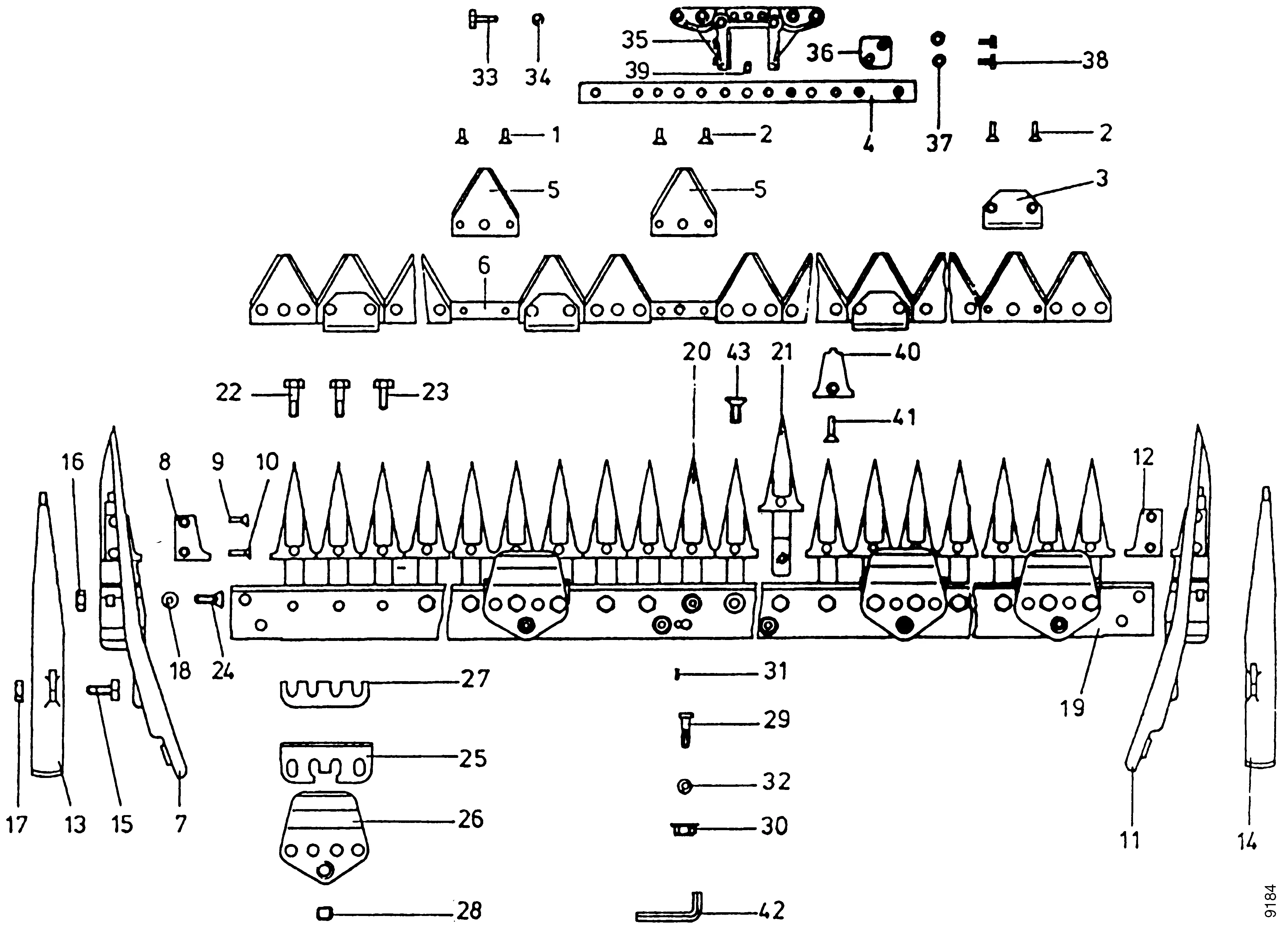 Mähbalken, Finger Mittelschnitt 3447 081