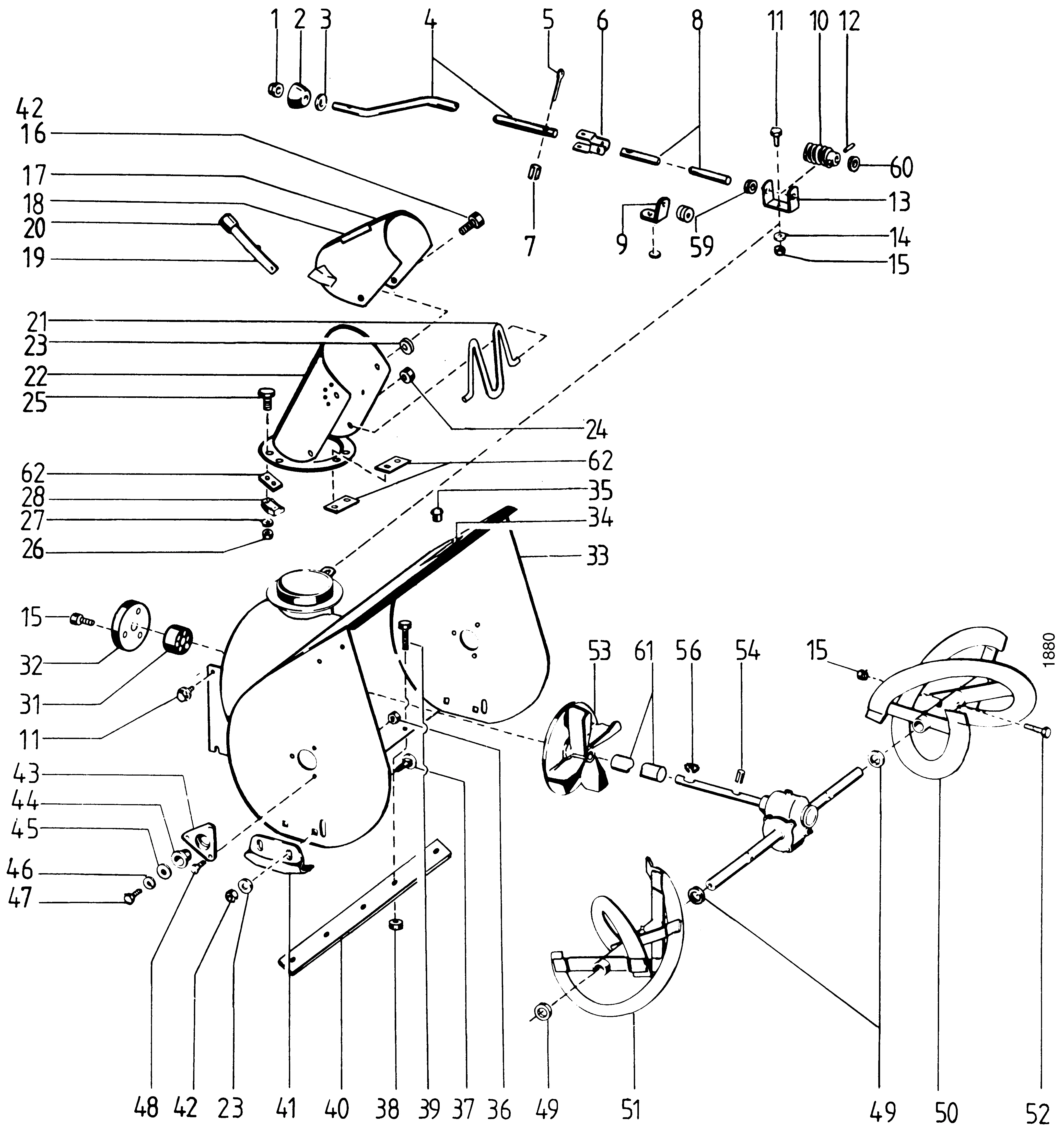 Anbau-Schneefräse, Triebteil