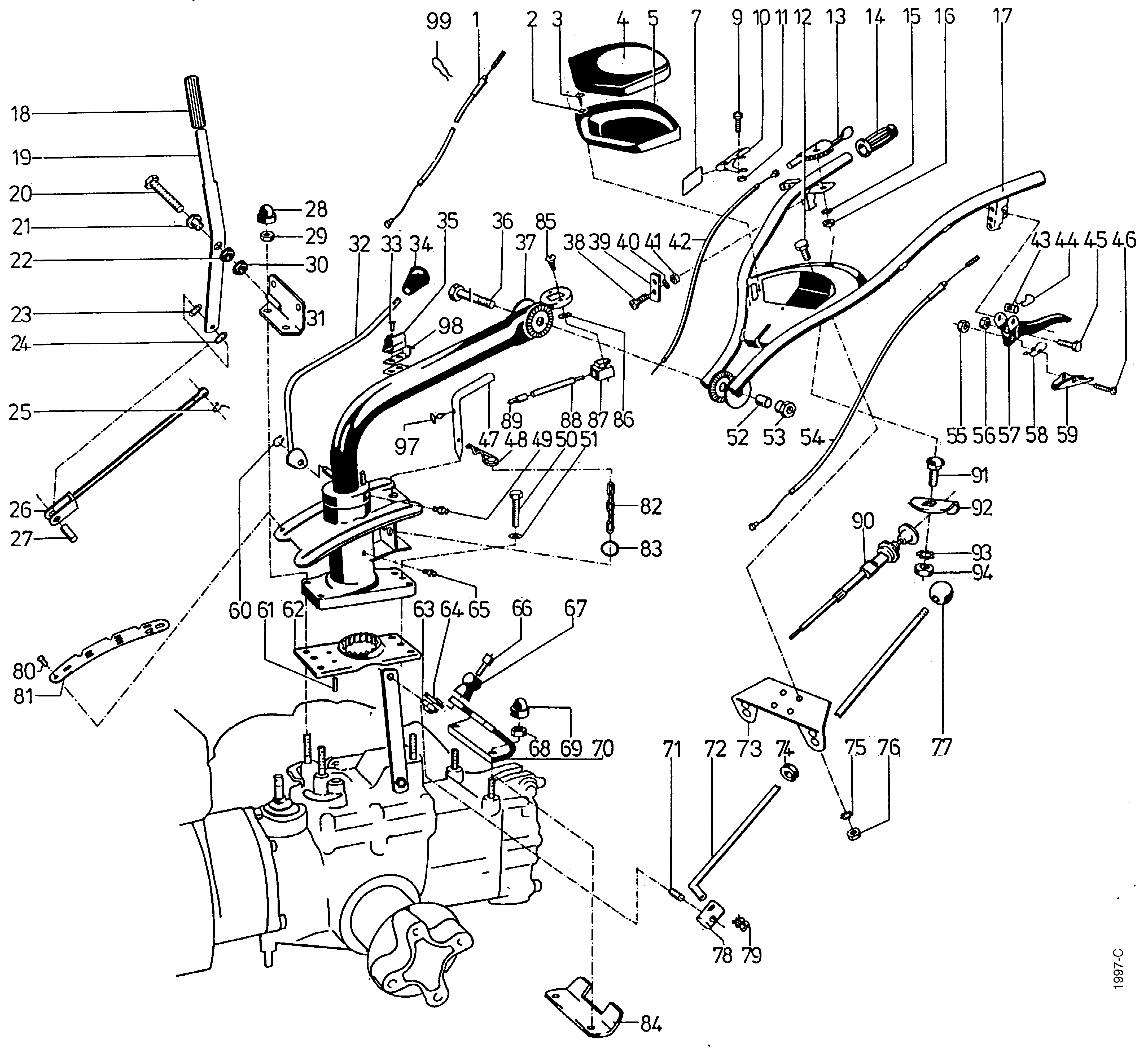 Unterholm, Lenker, Bowdenzüge
