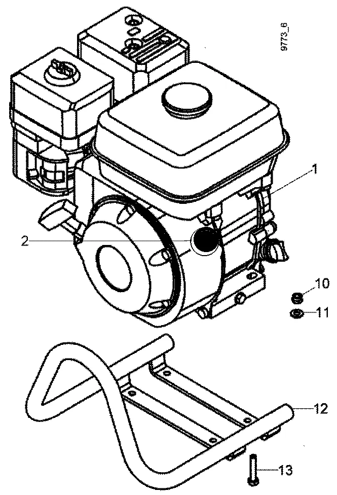 Motoranbau, Motorschutzfuß, Robin EY20