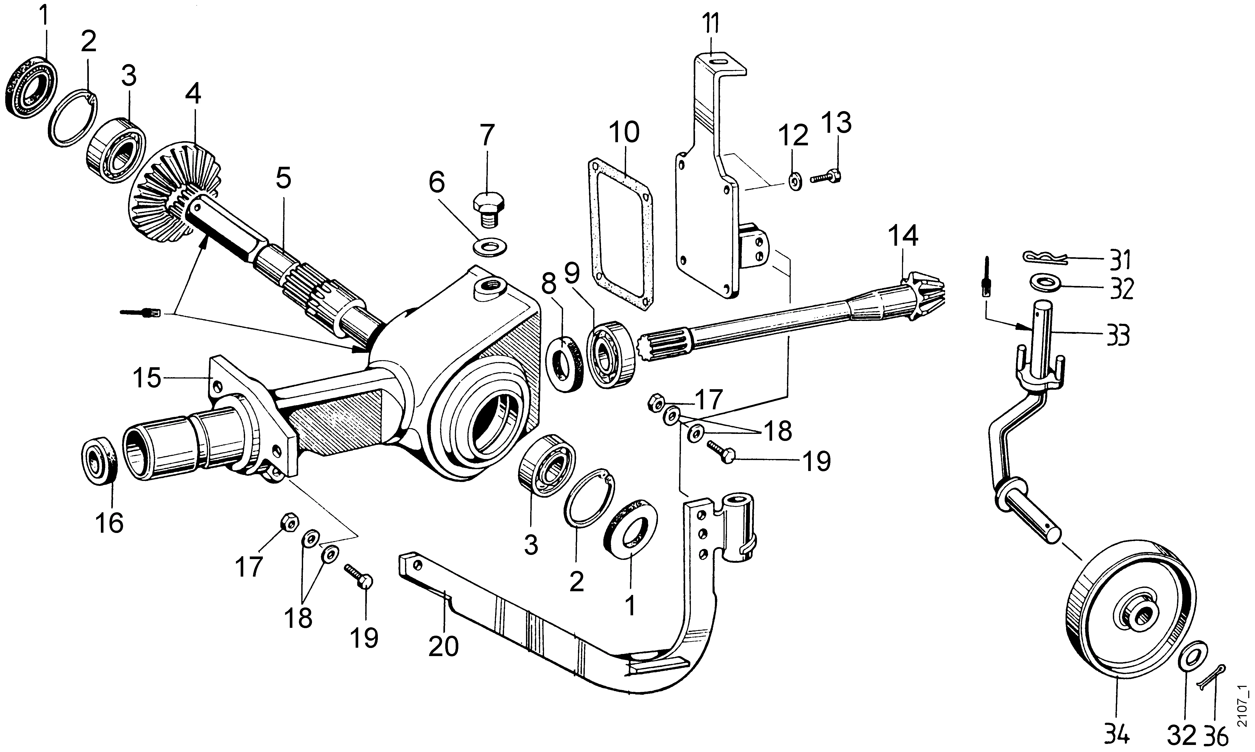 Hackgetriebe, Sporn, Nachlaufrad 3501 011, 3589 01