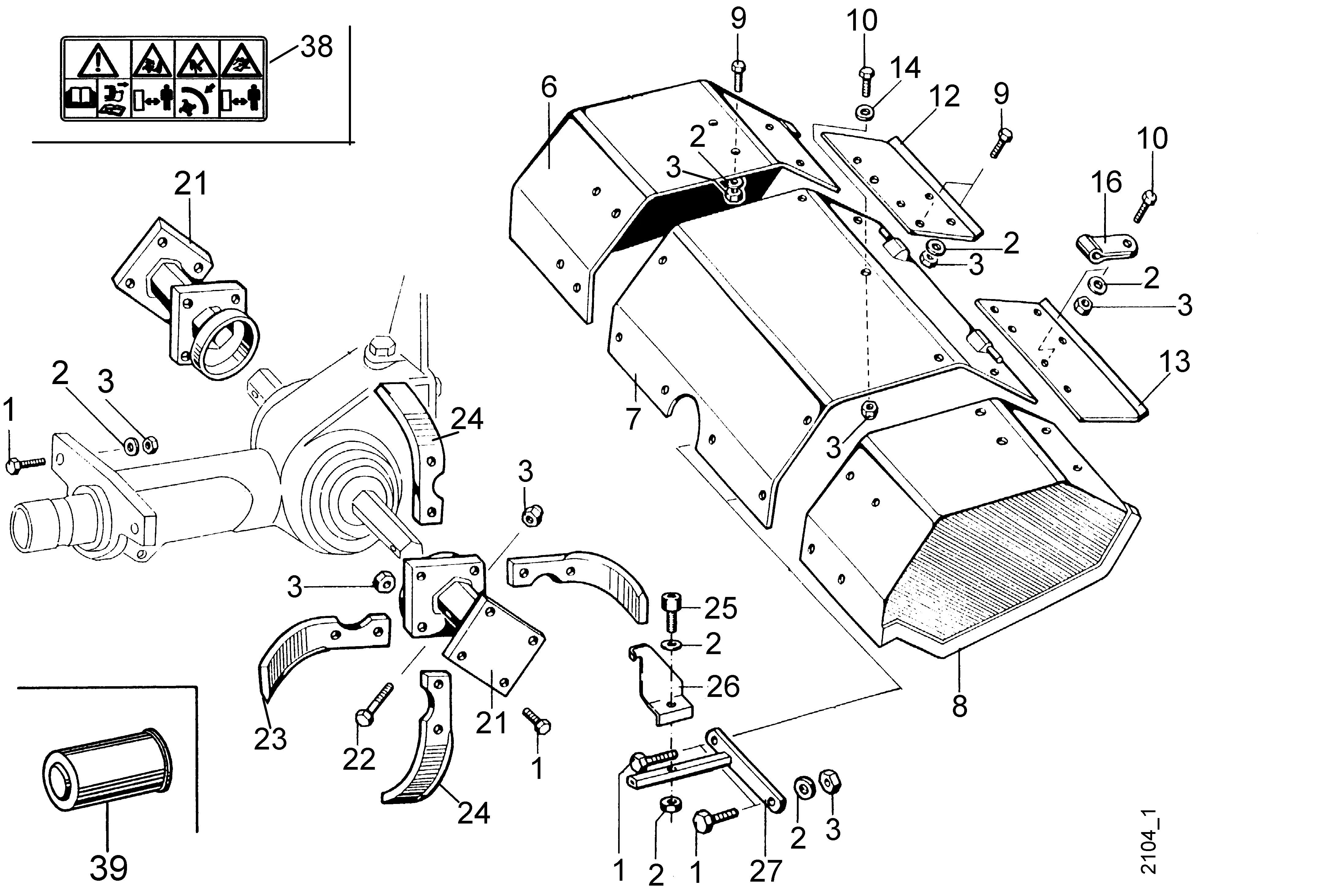 Hackwerkzeug, Schutzhaube 3508 011, 3508 061