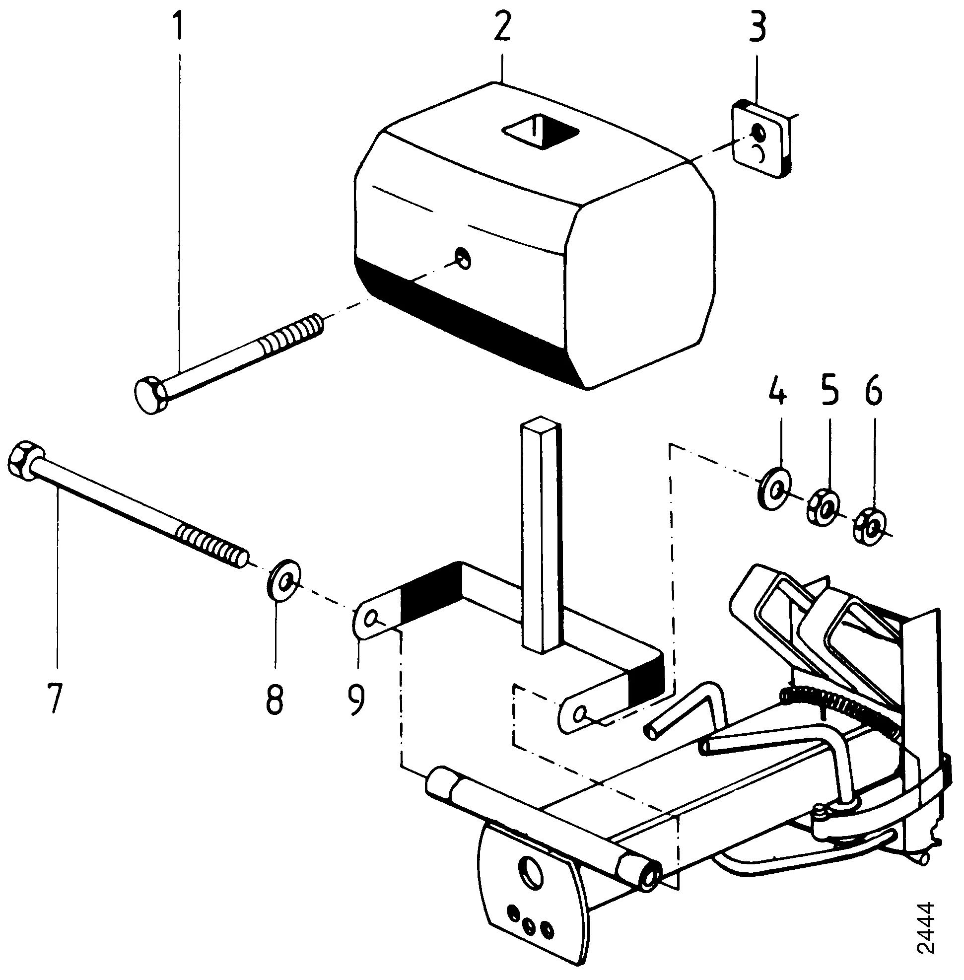 Support de lest, lest frontal