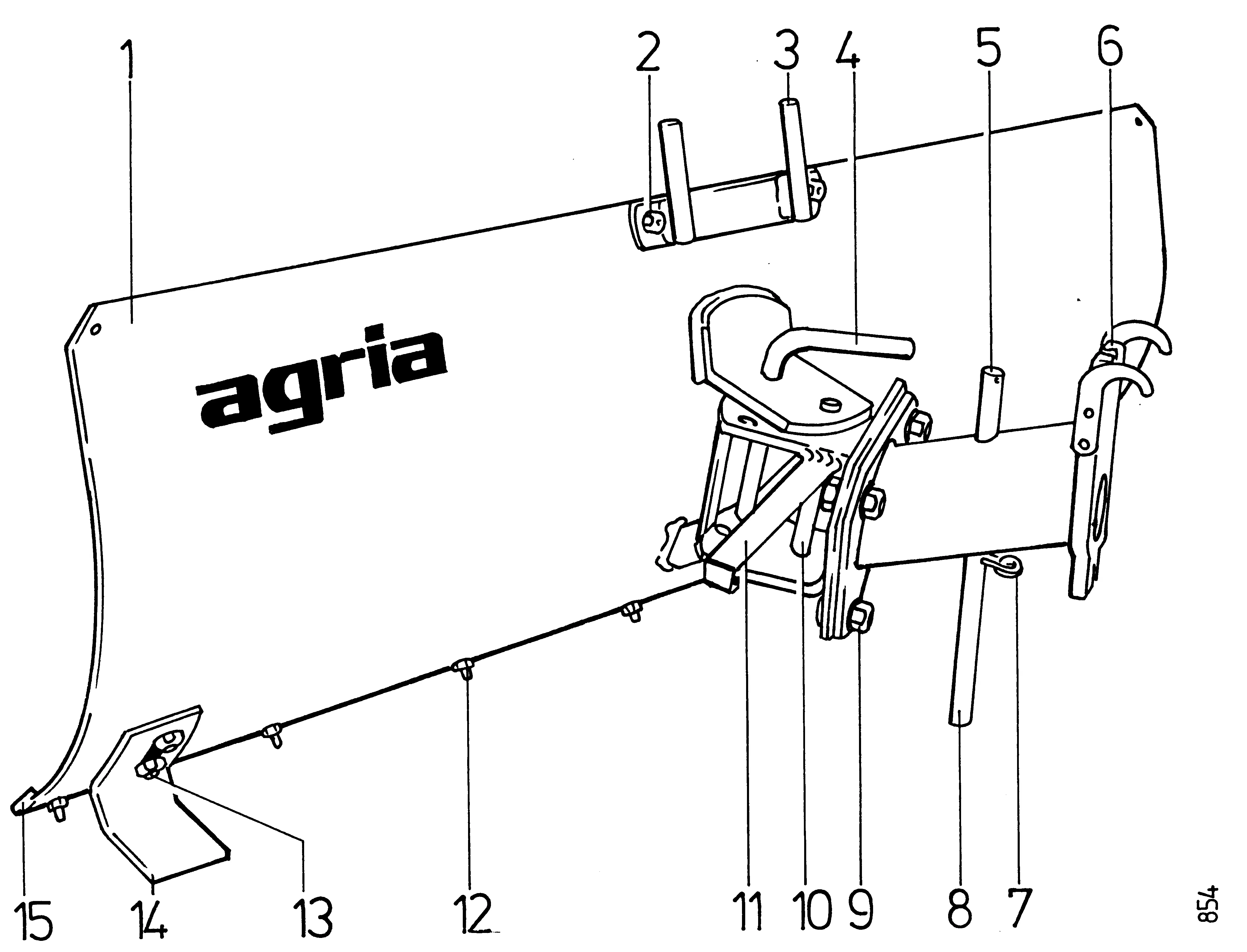 Front-mounted snow plow 125 cm 2496 011