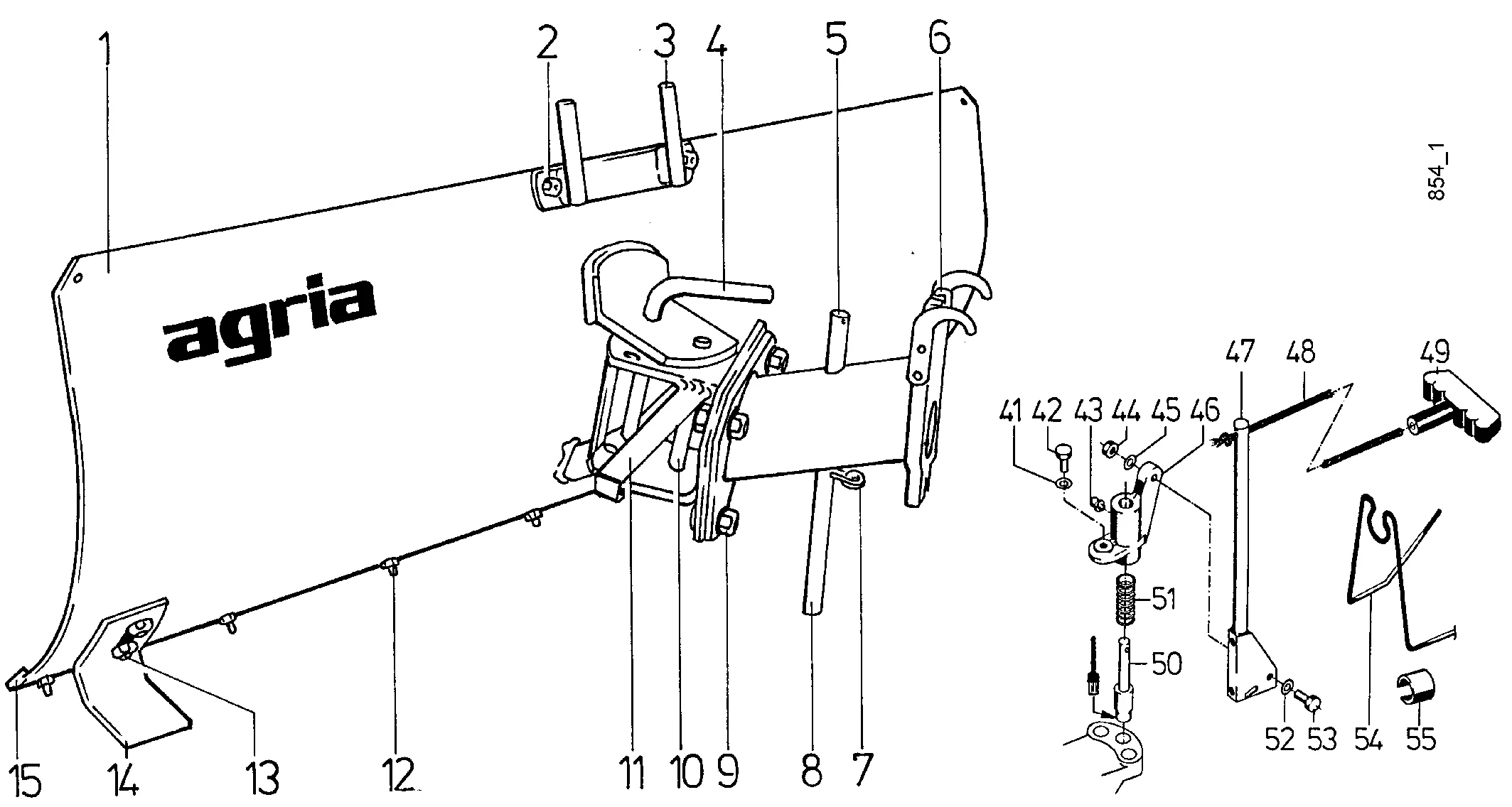 Front-mounted snow plow 125 cm 3496 011