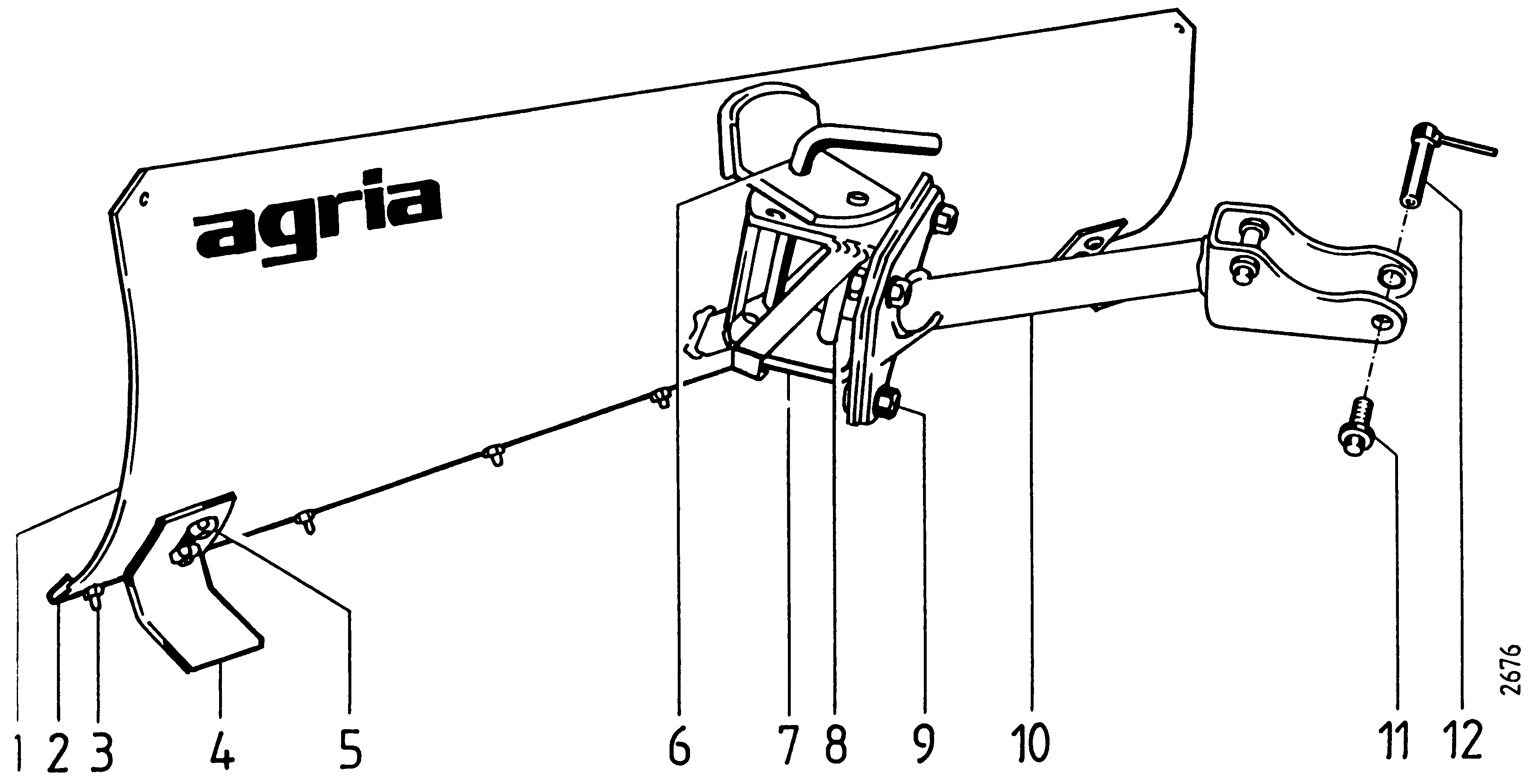 Front-mounted snow plow 125 cm 4096 011