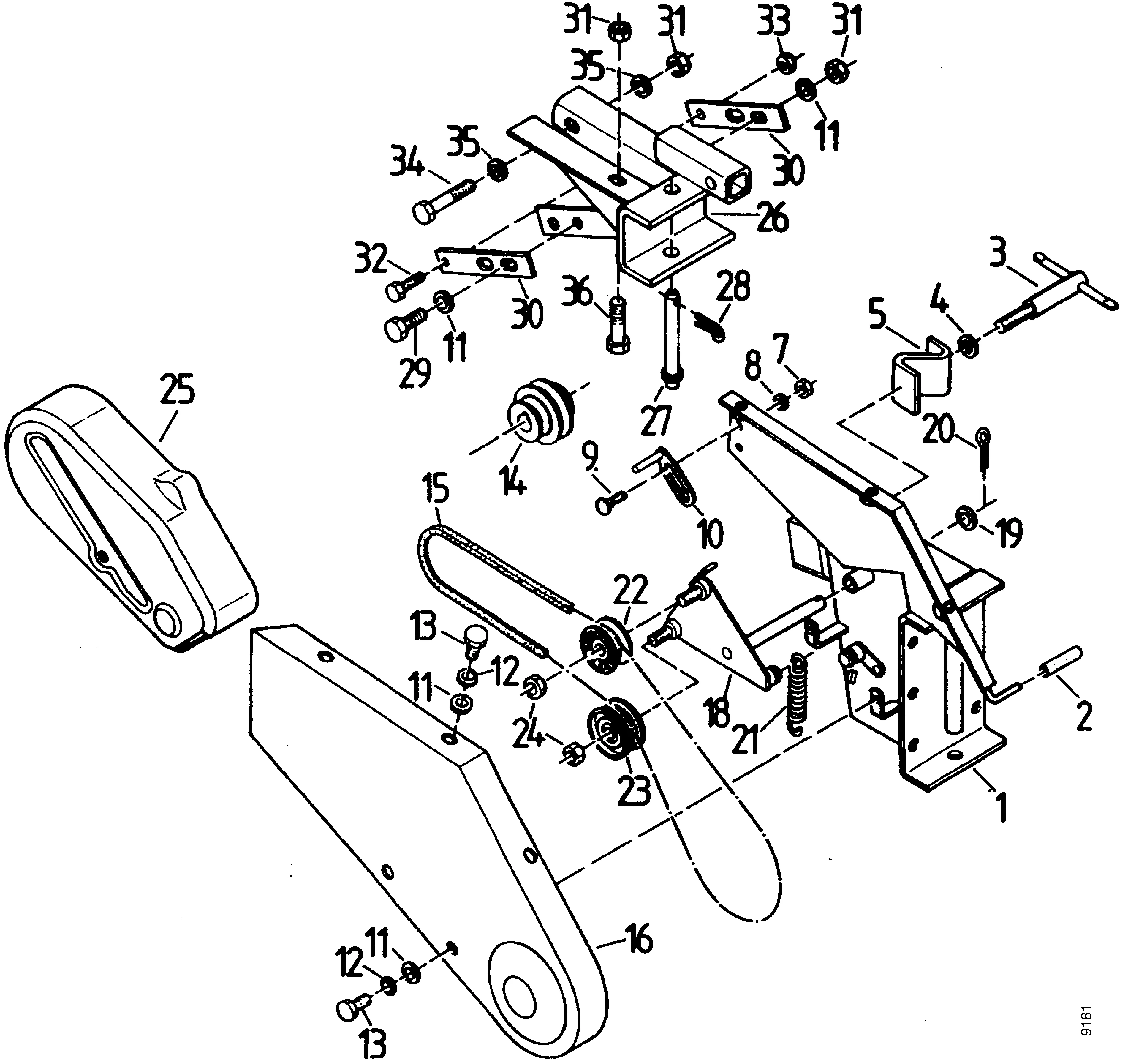 Transmission de coupe 0146 011, élt raccord