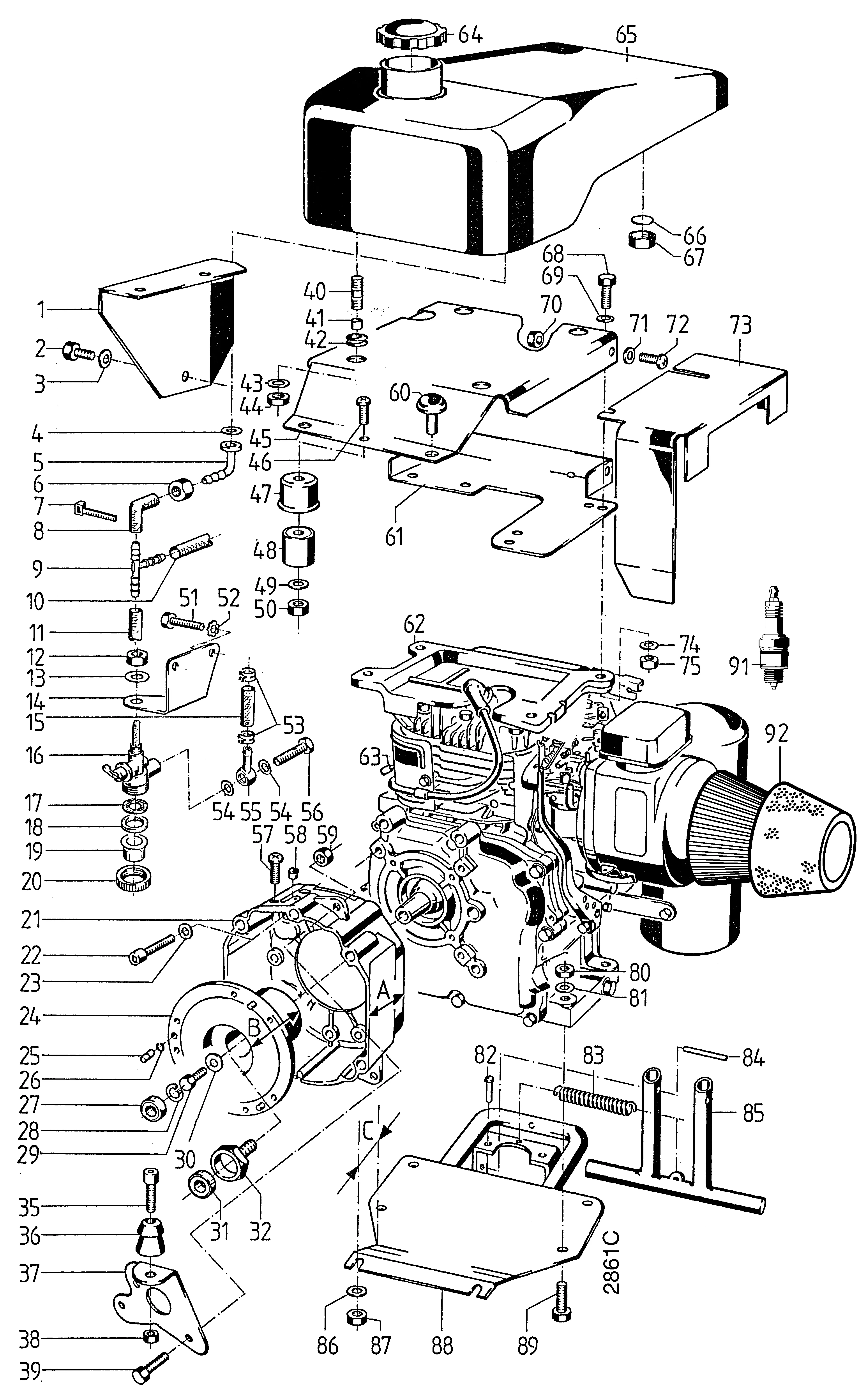 Accessories engine Robin EY28