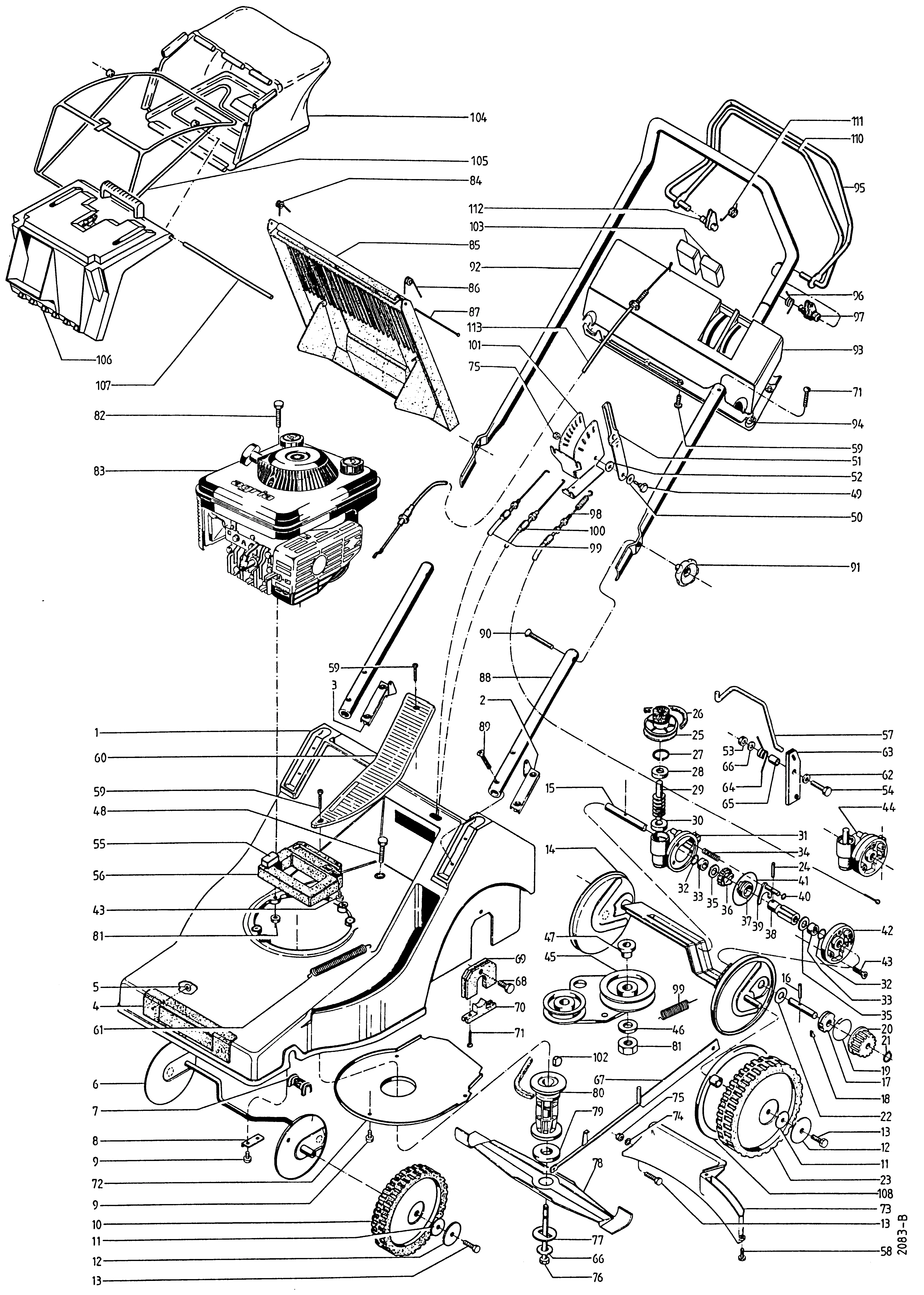 Rasenmäher, Benzin, 45 cm 5200 855