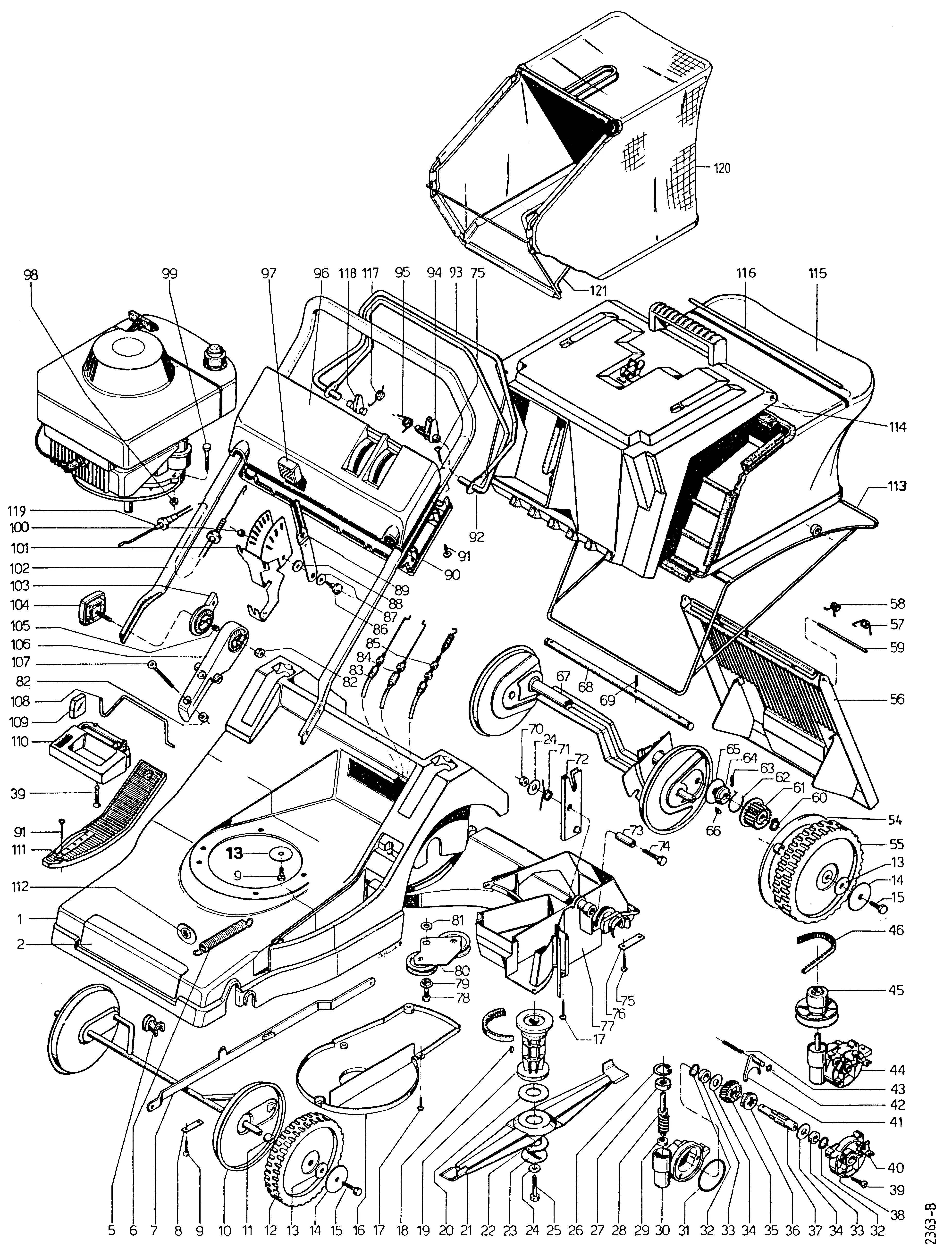 Tondeuse à gazon à essence, 53 cm 5200 859