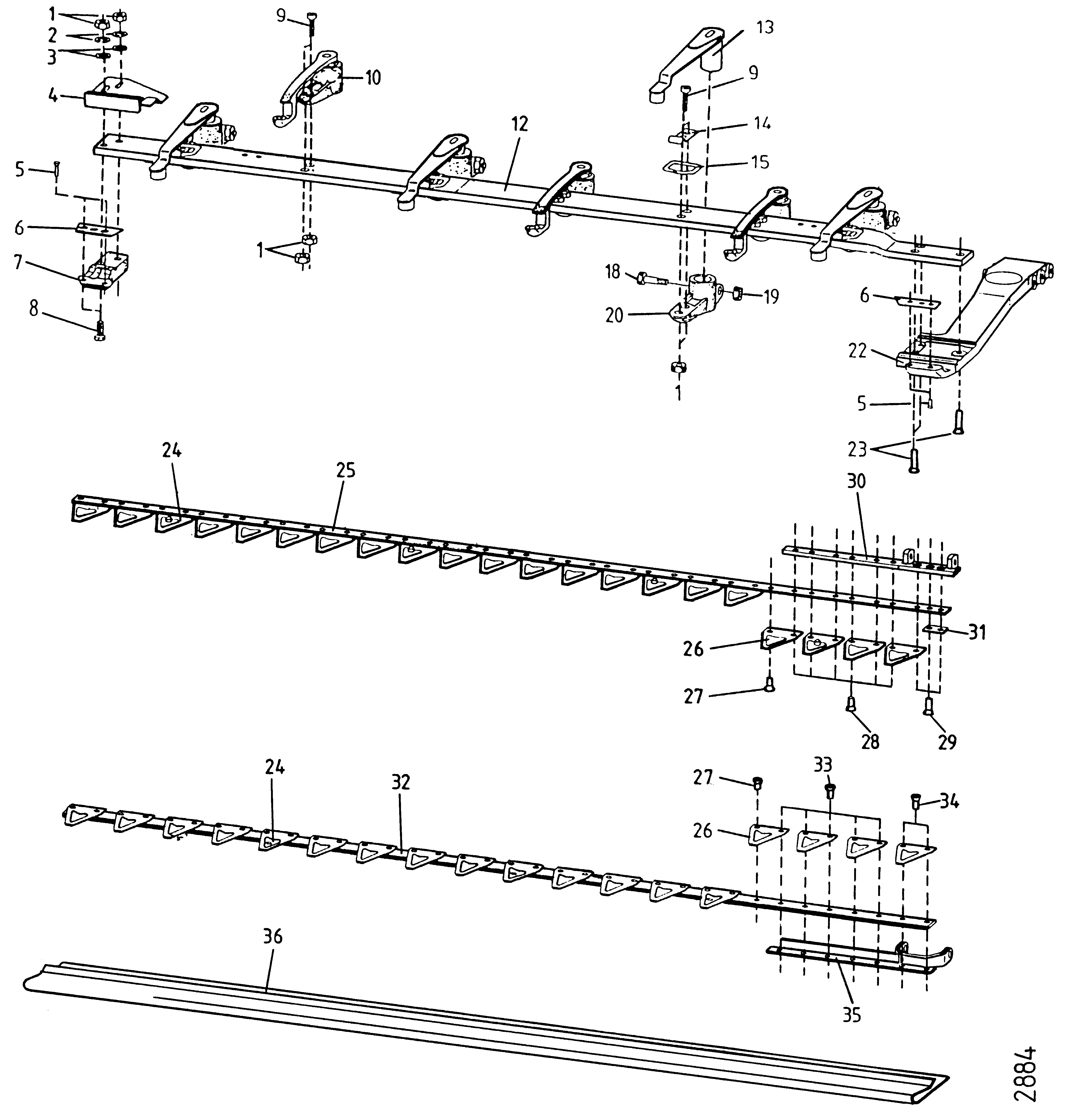Barre de coupe doubl lame 5546 161
