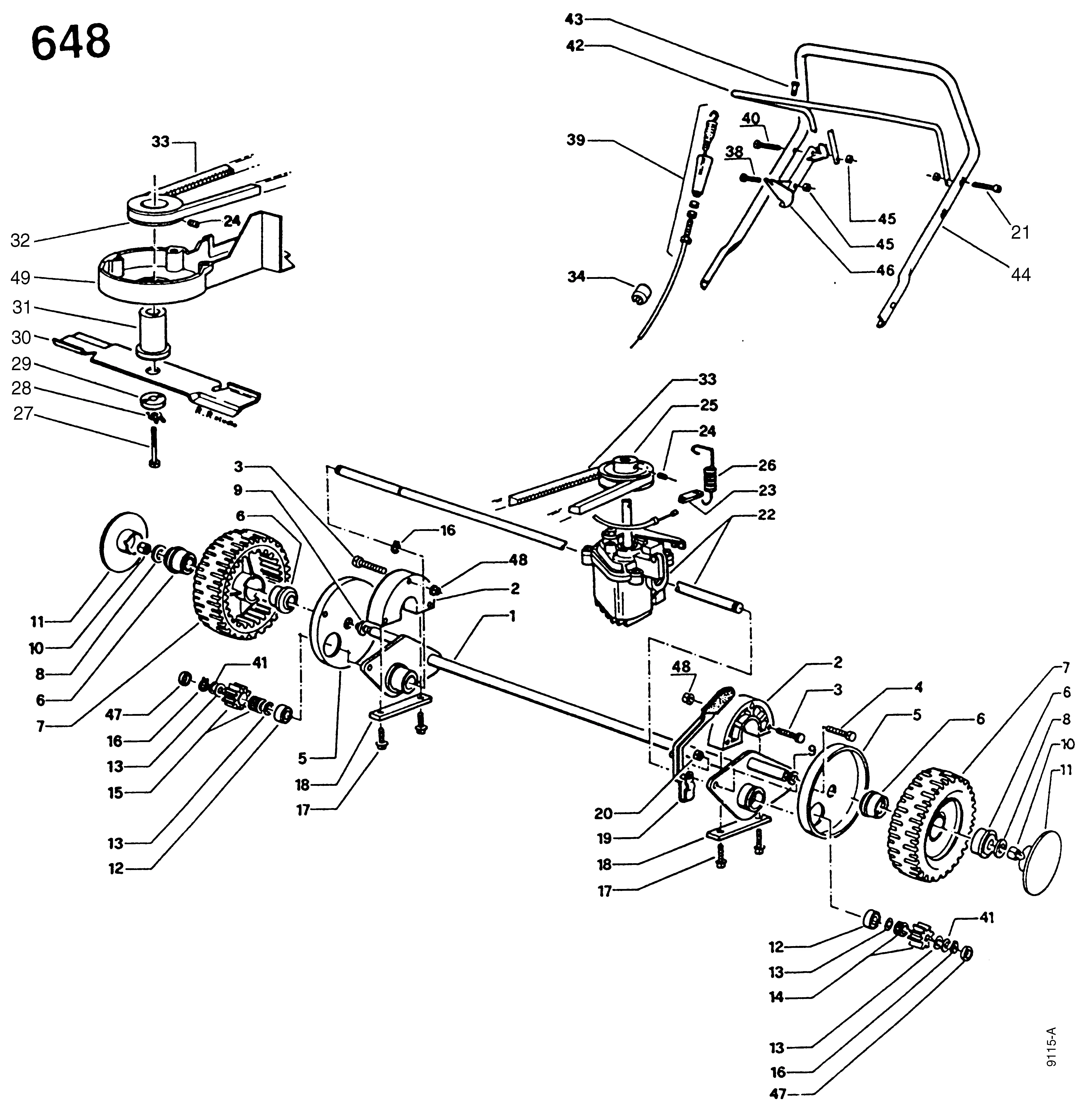 Tondeuse à gazon à essence 648