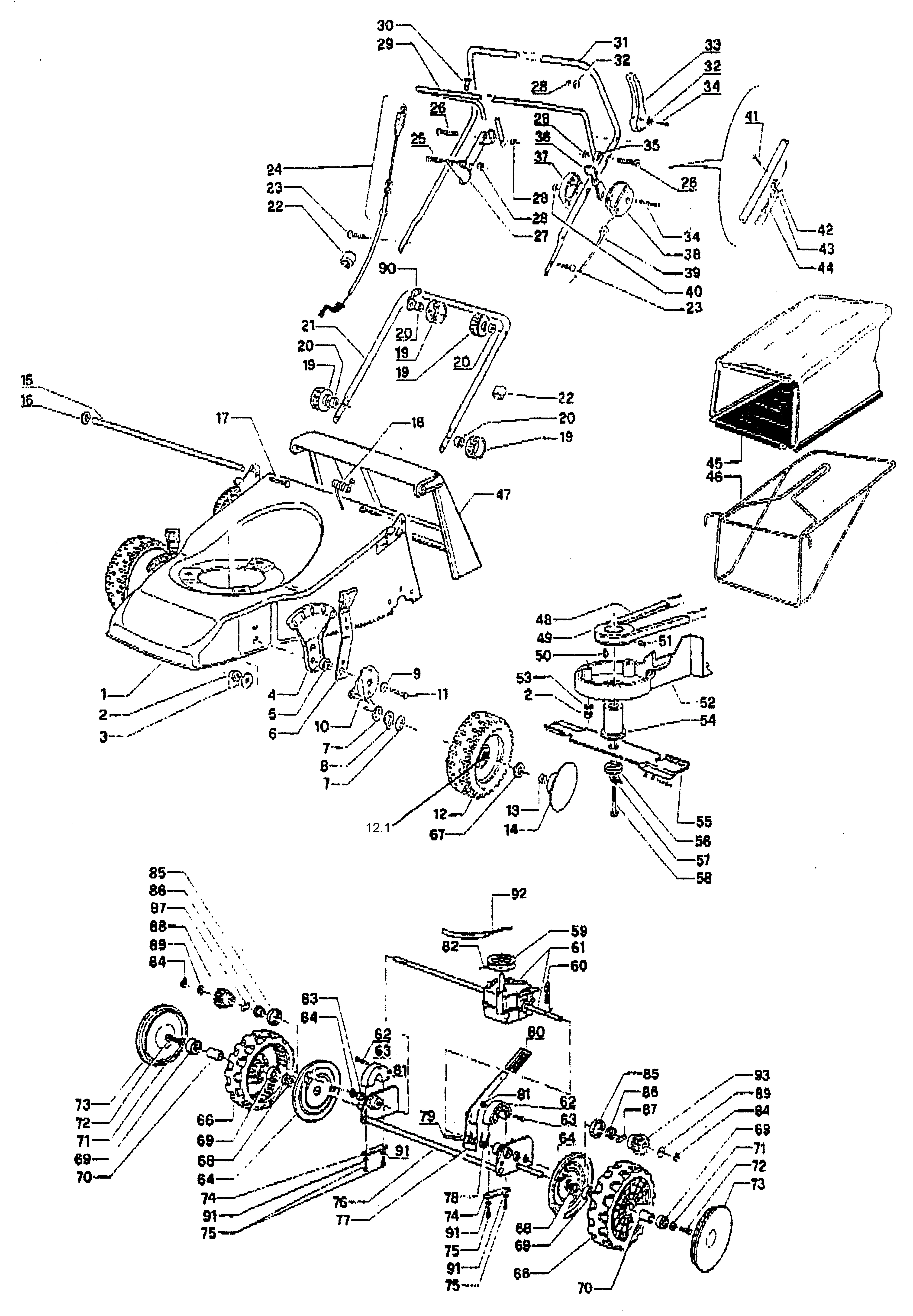 Tondeuse à gazon à essence 648