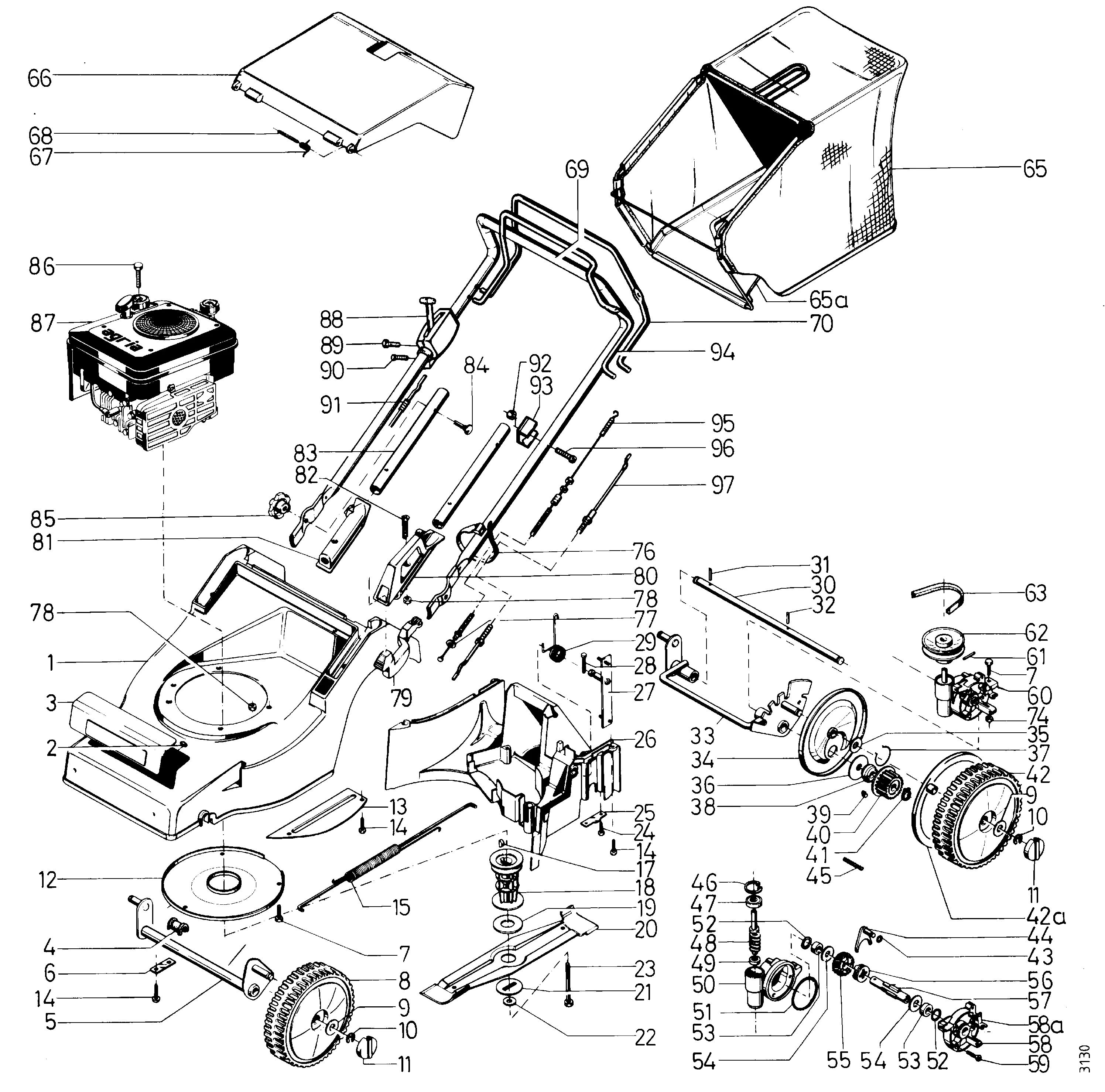 Rasenmäher, Benzin, 40 cm 5200 841