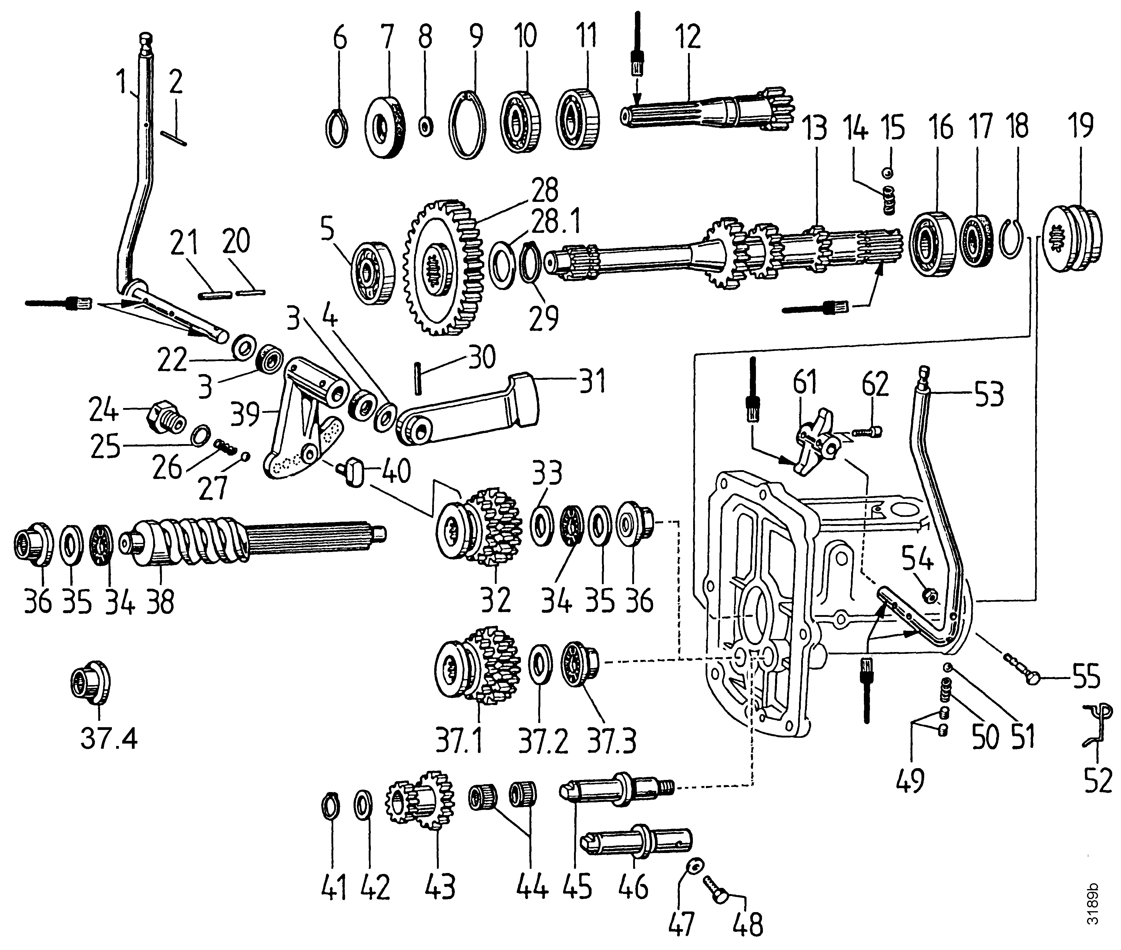 Schaltgetriebe, 2+2