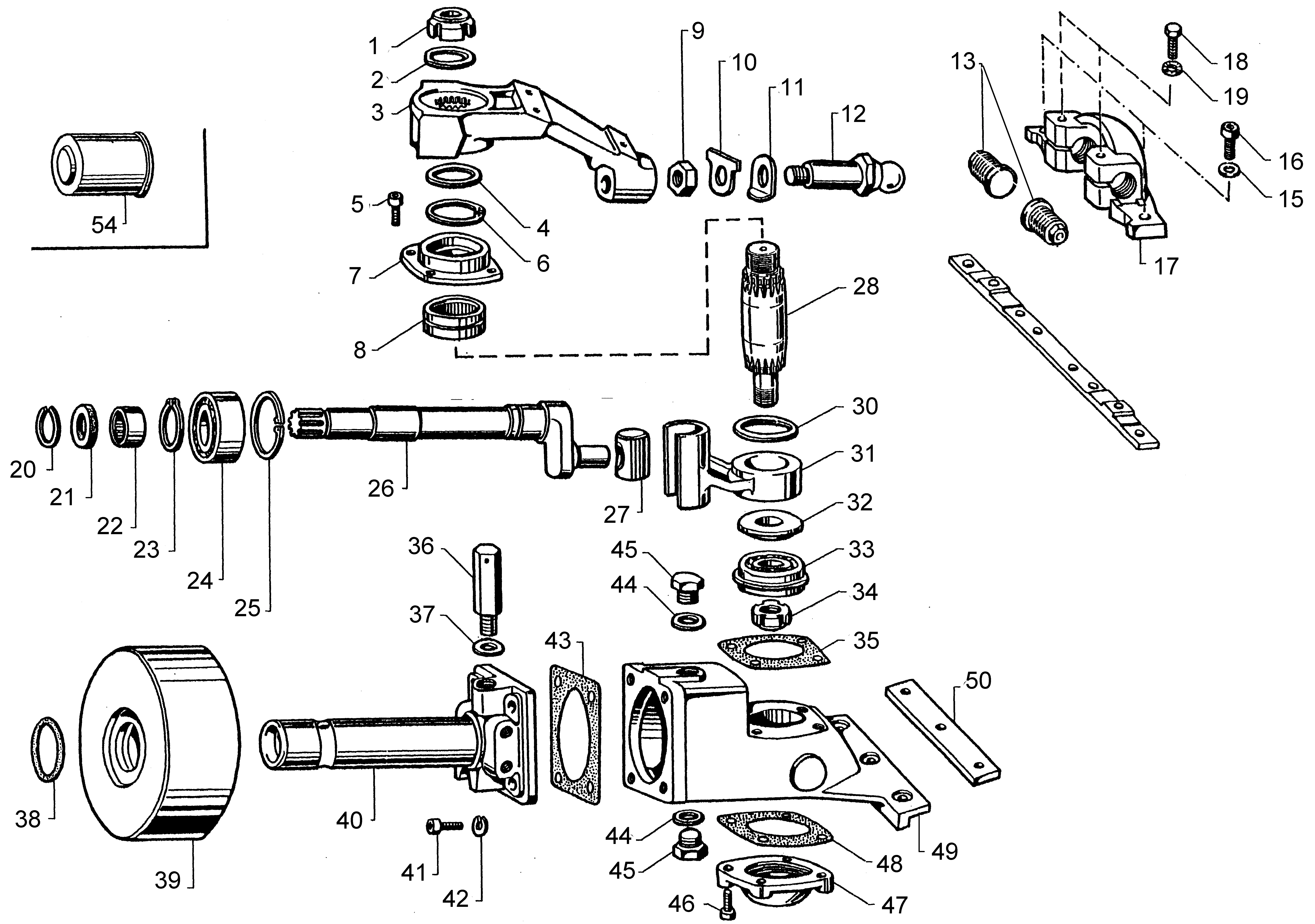 Barre de coupe oscillante Article 3646011, entraînement