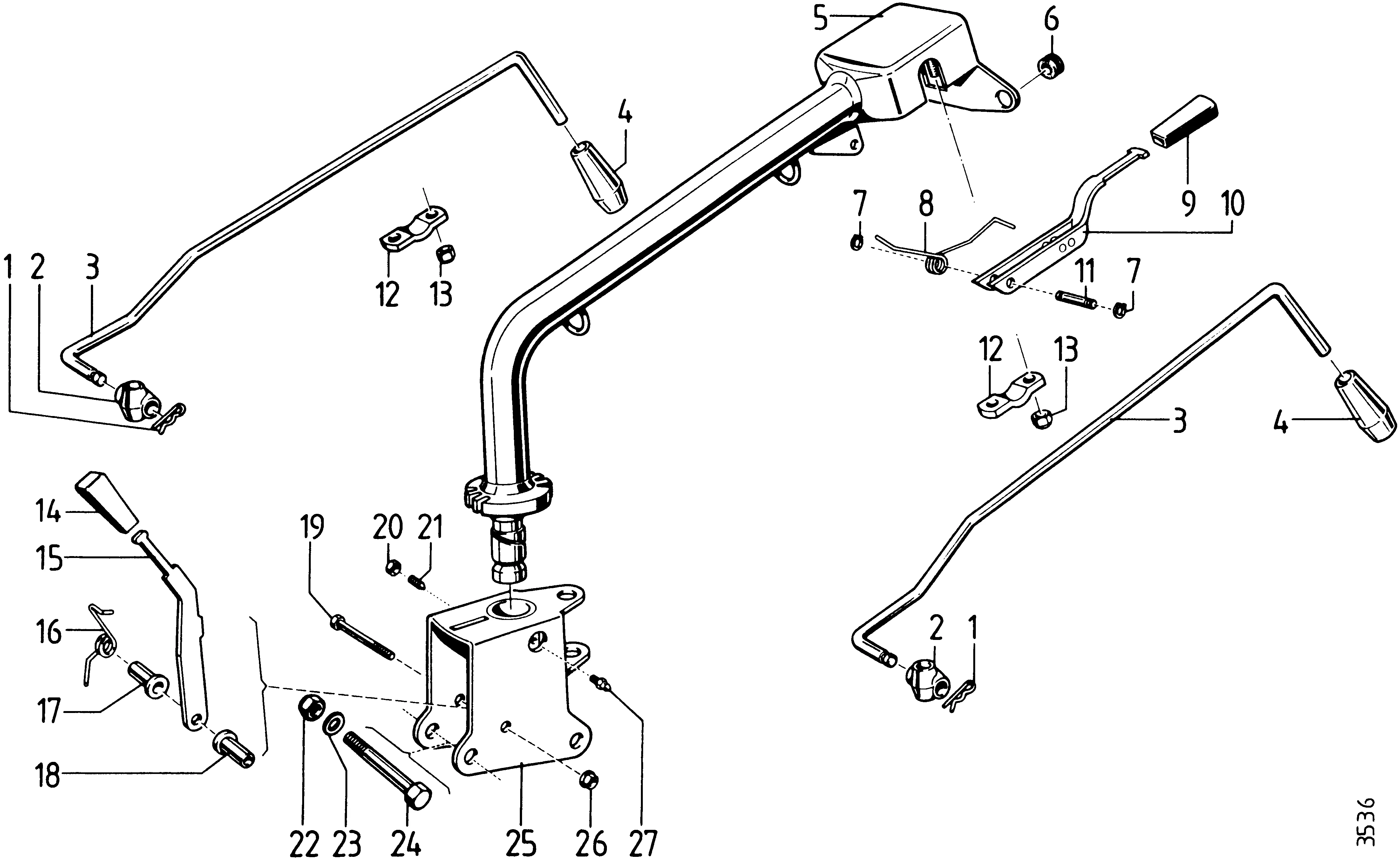 Mancheron inférieur, tiges cde