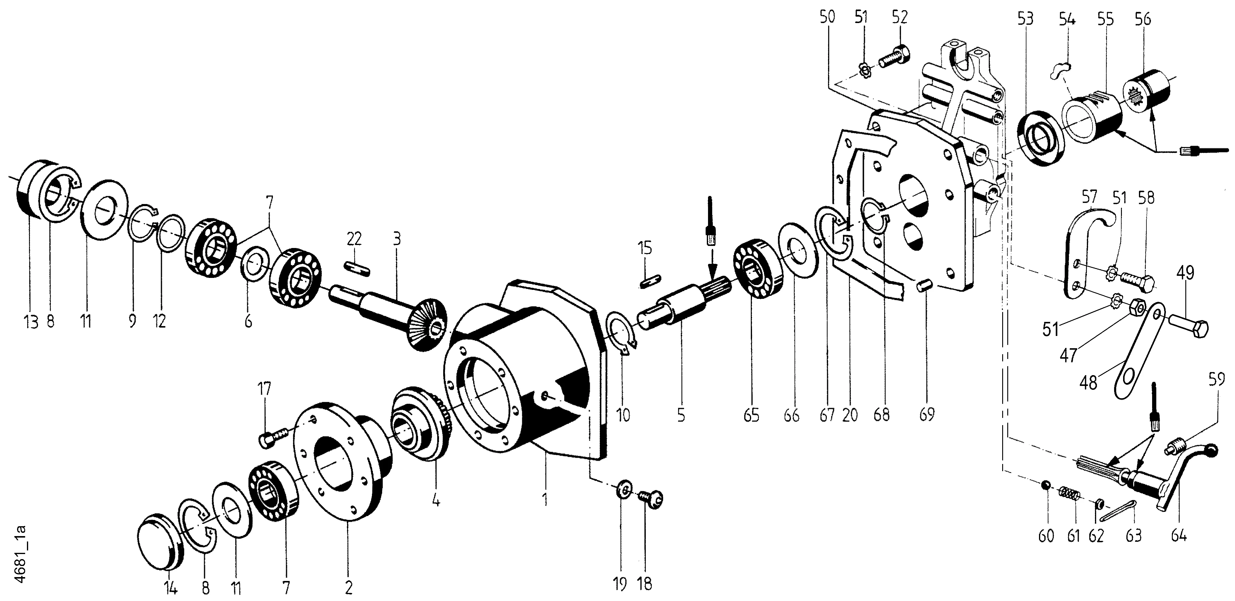 Anbau-Sichelmulcher 3456 511 Winkelgetriebe, Anschlussflansch