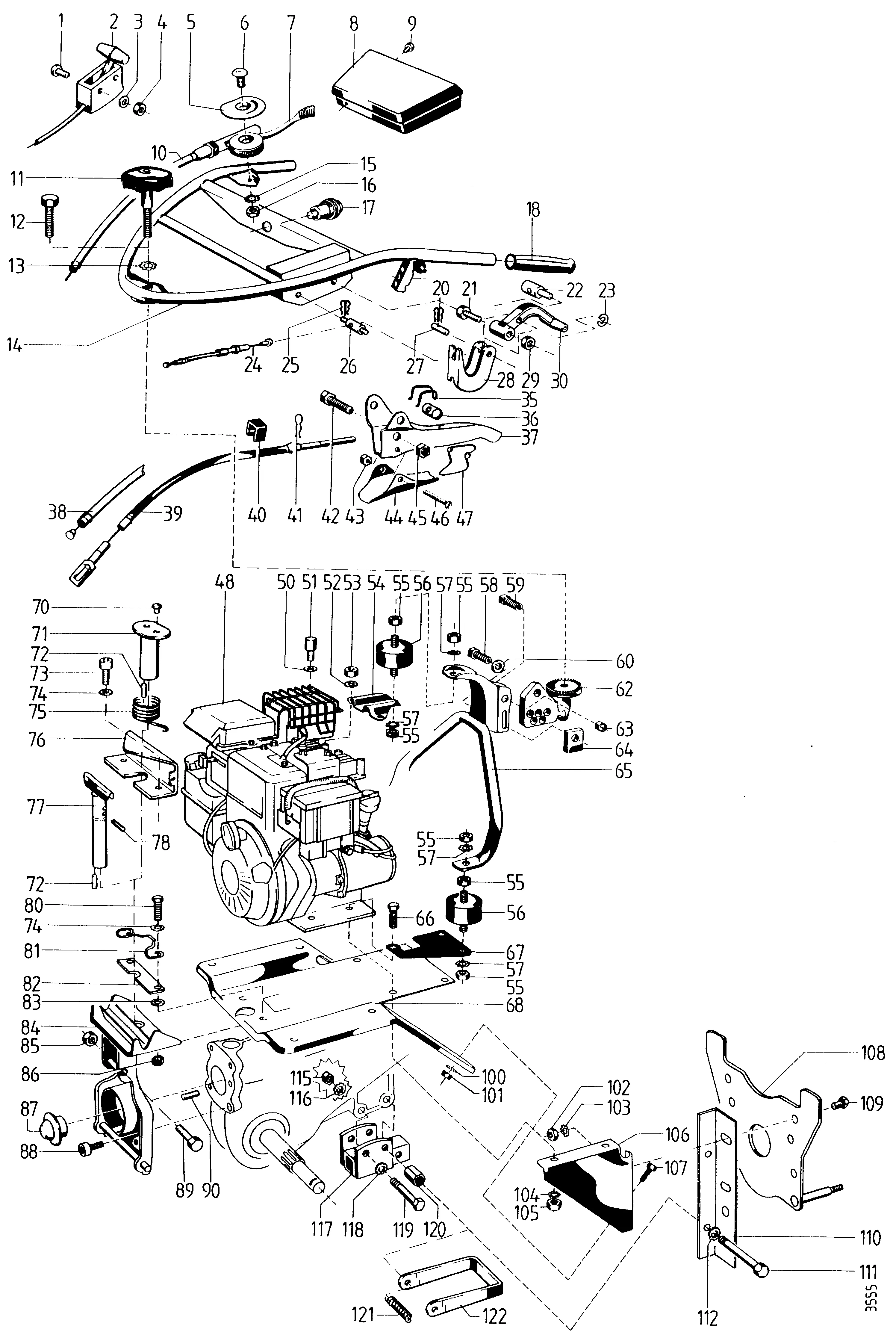 Handlebar, engine accessories