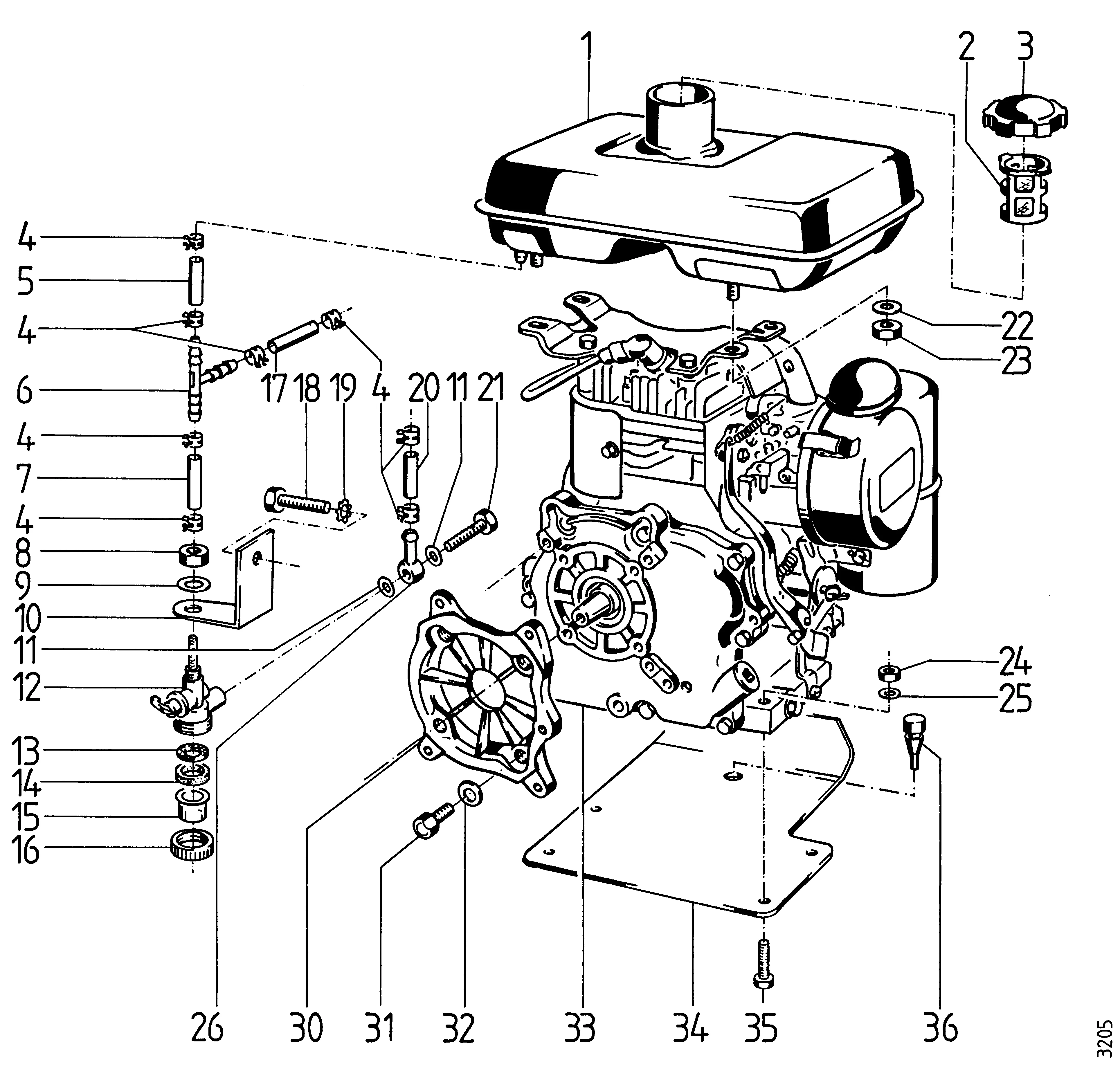 Anbauteile Motor Robin EY25