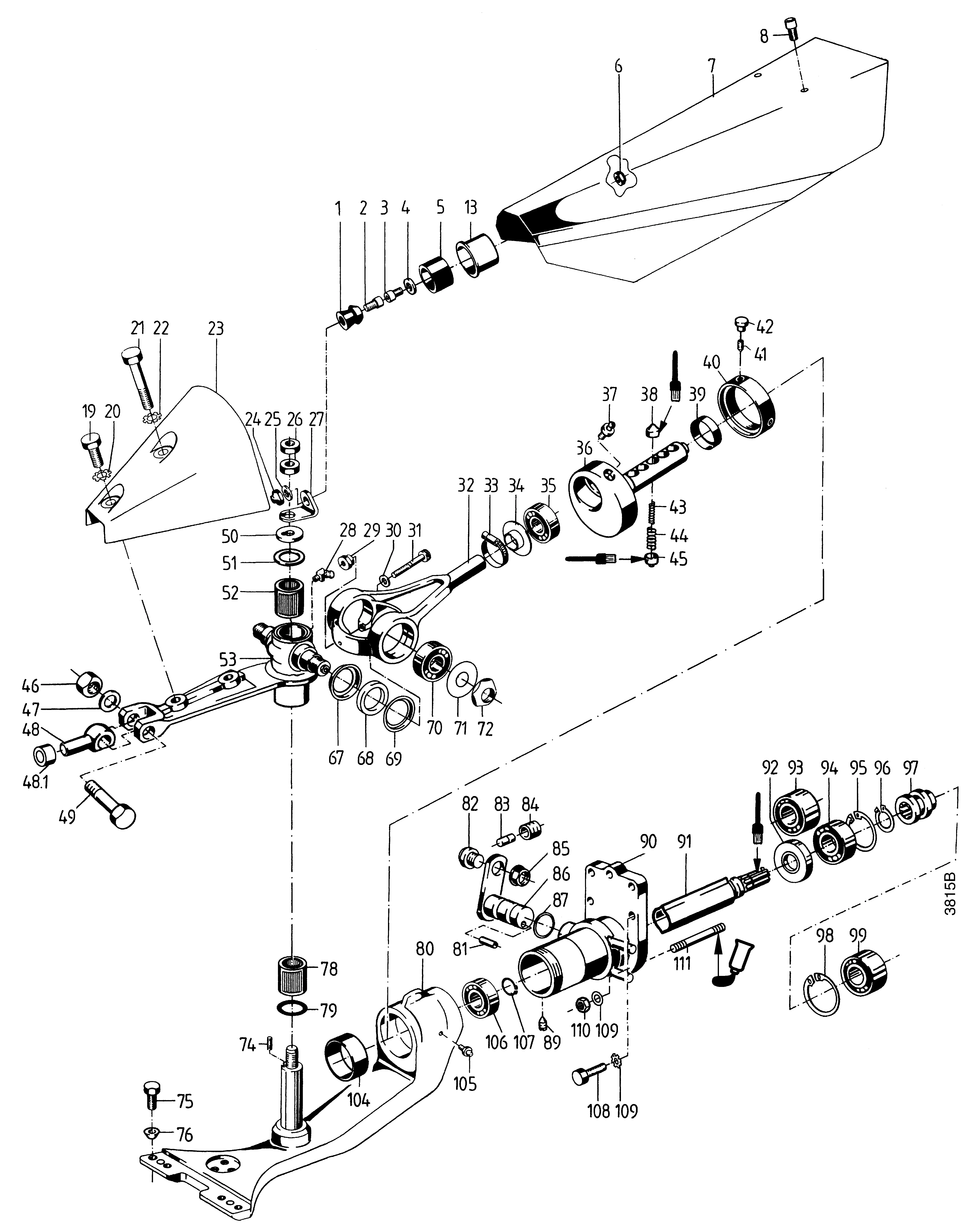 Mähtriebwerk, Schwingen