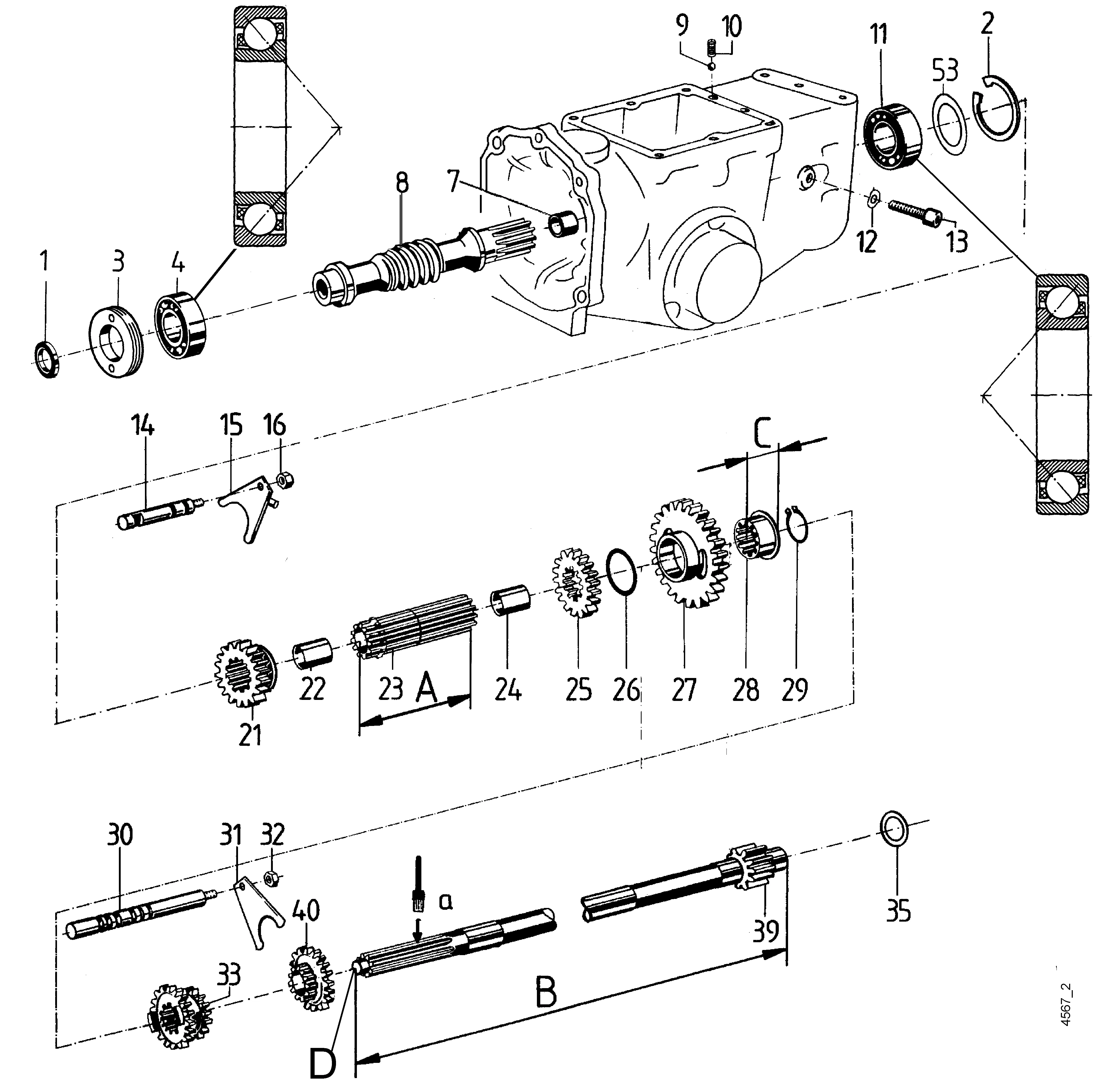 Arbre principal, arbre de vis sans fin, arbre creux
