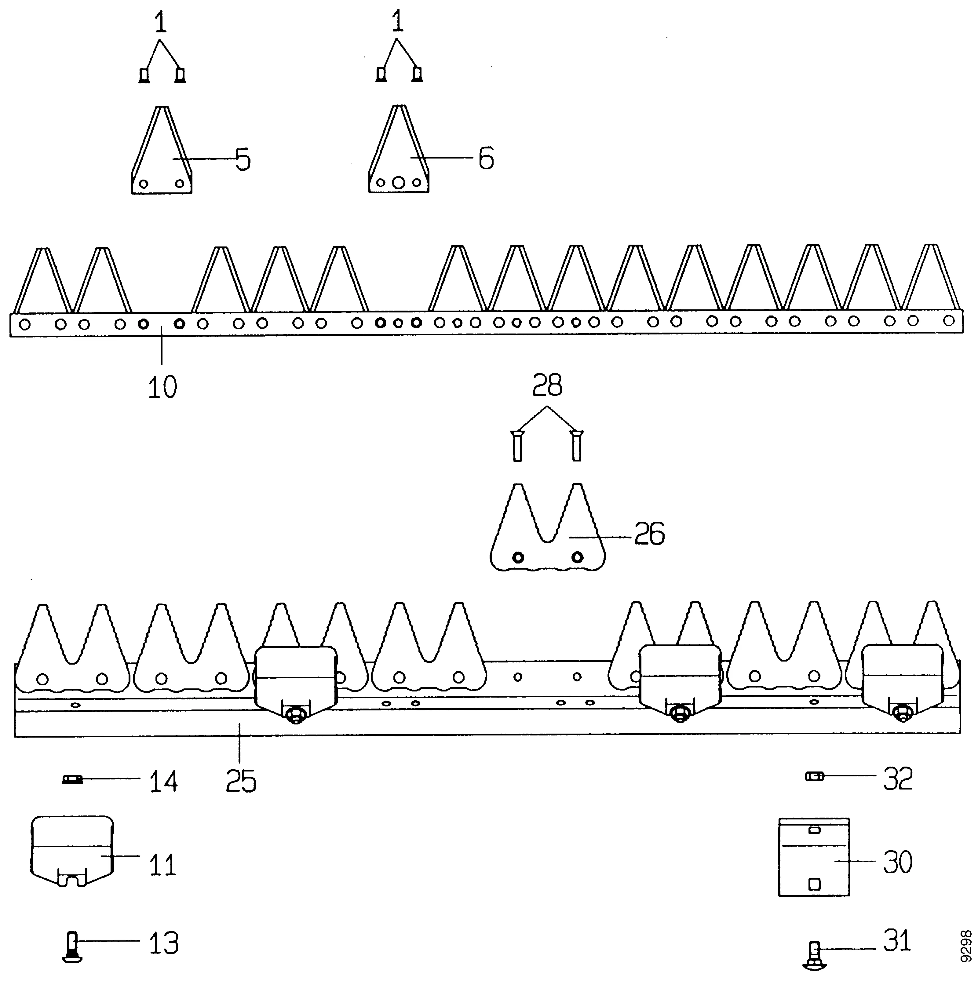 Barre de coupe Z, 5000-Hopper