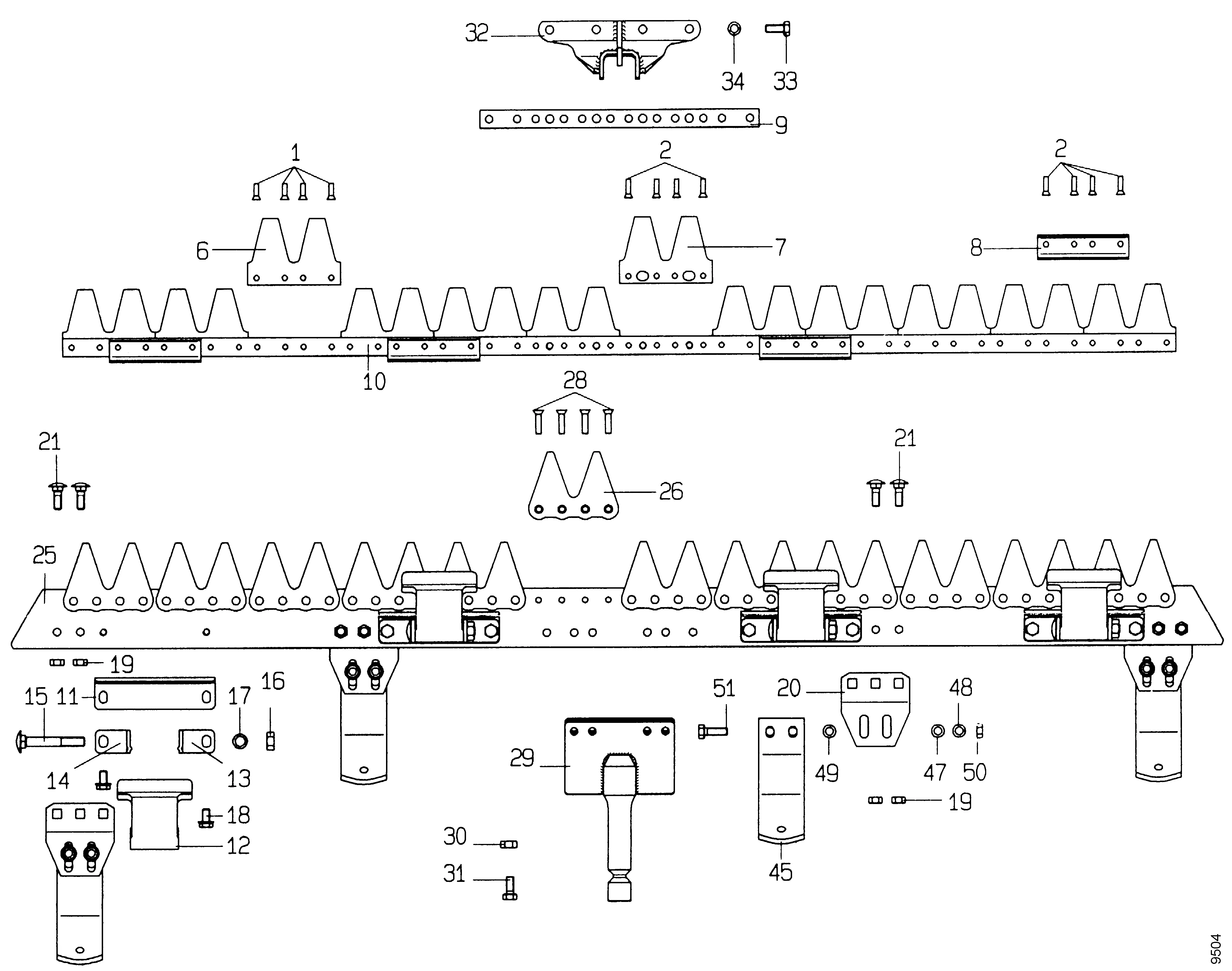 Barre de coupe universelle-SC 5347 651/751/661