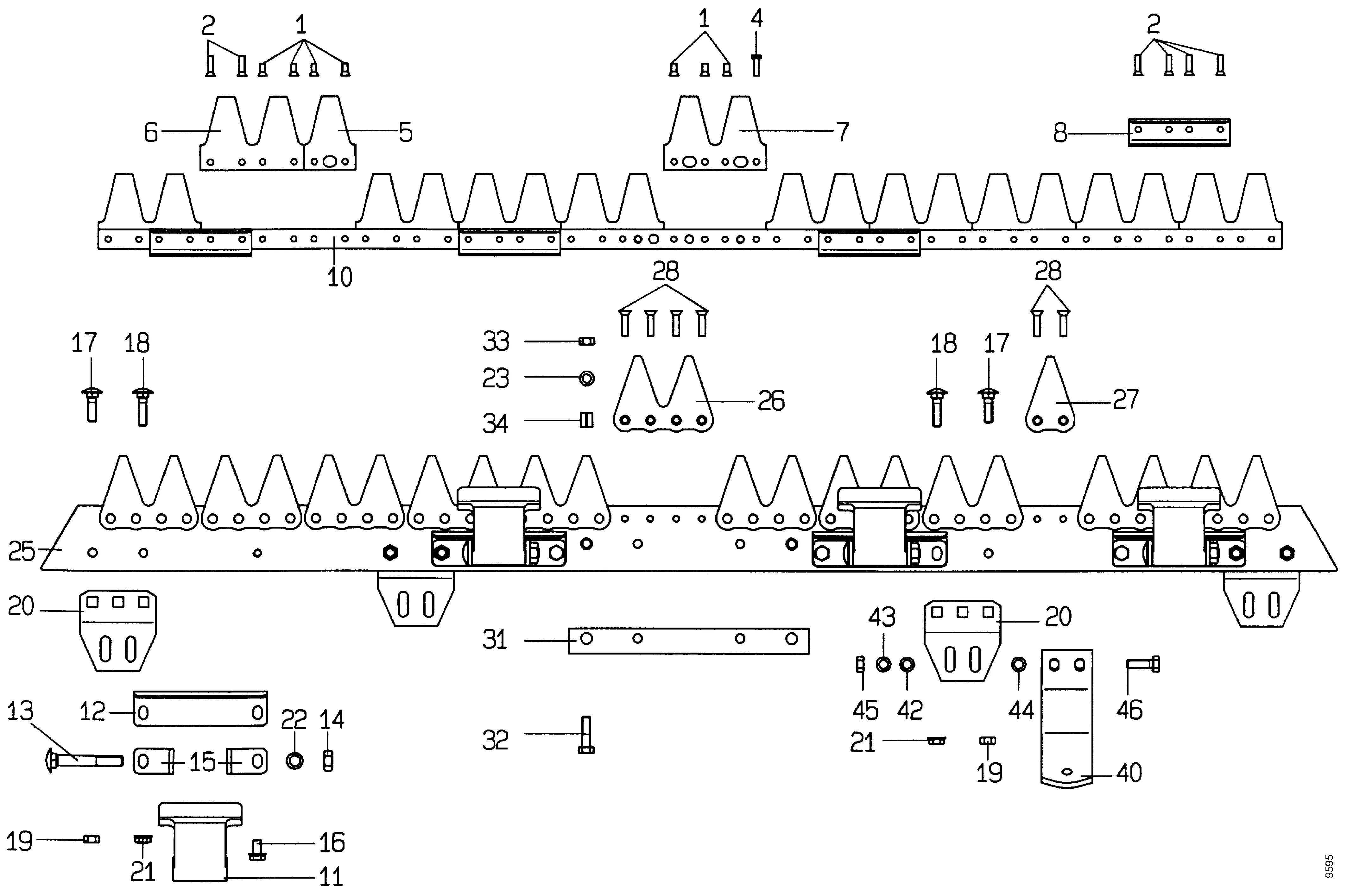 Barre de coupe 1,17 m universelle -SC Article 3647661