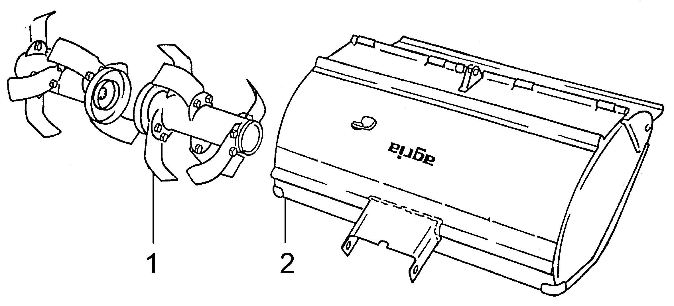 Hack- und Fräseinrichtung 3408 121, 3409 121