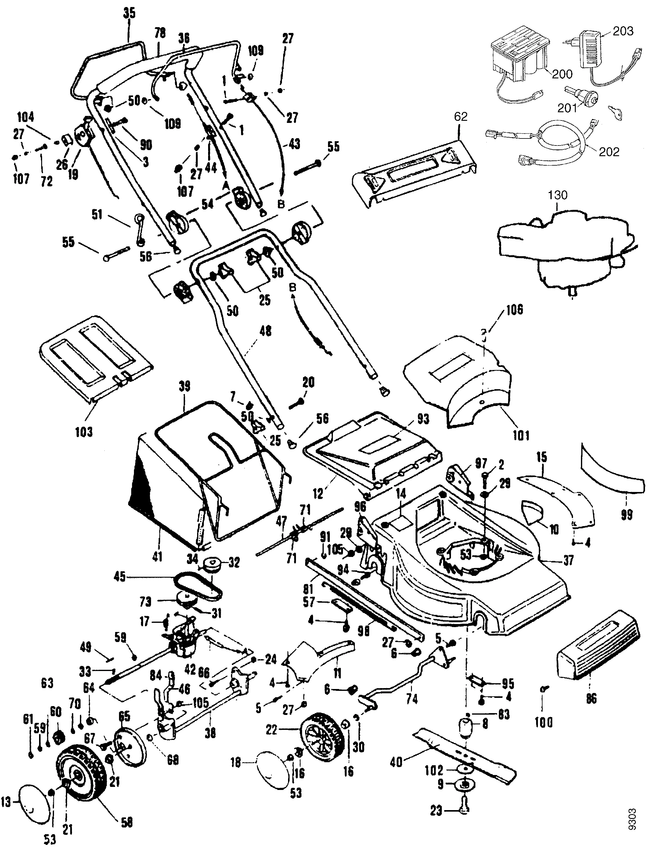 Tondeuse à gazon à essence 53 cm 9200 851 / 861