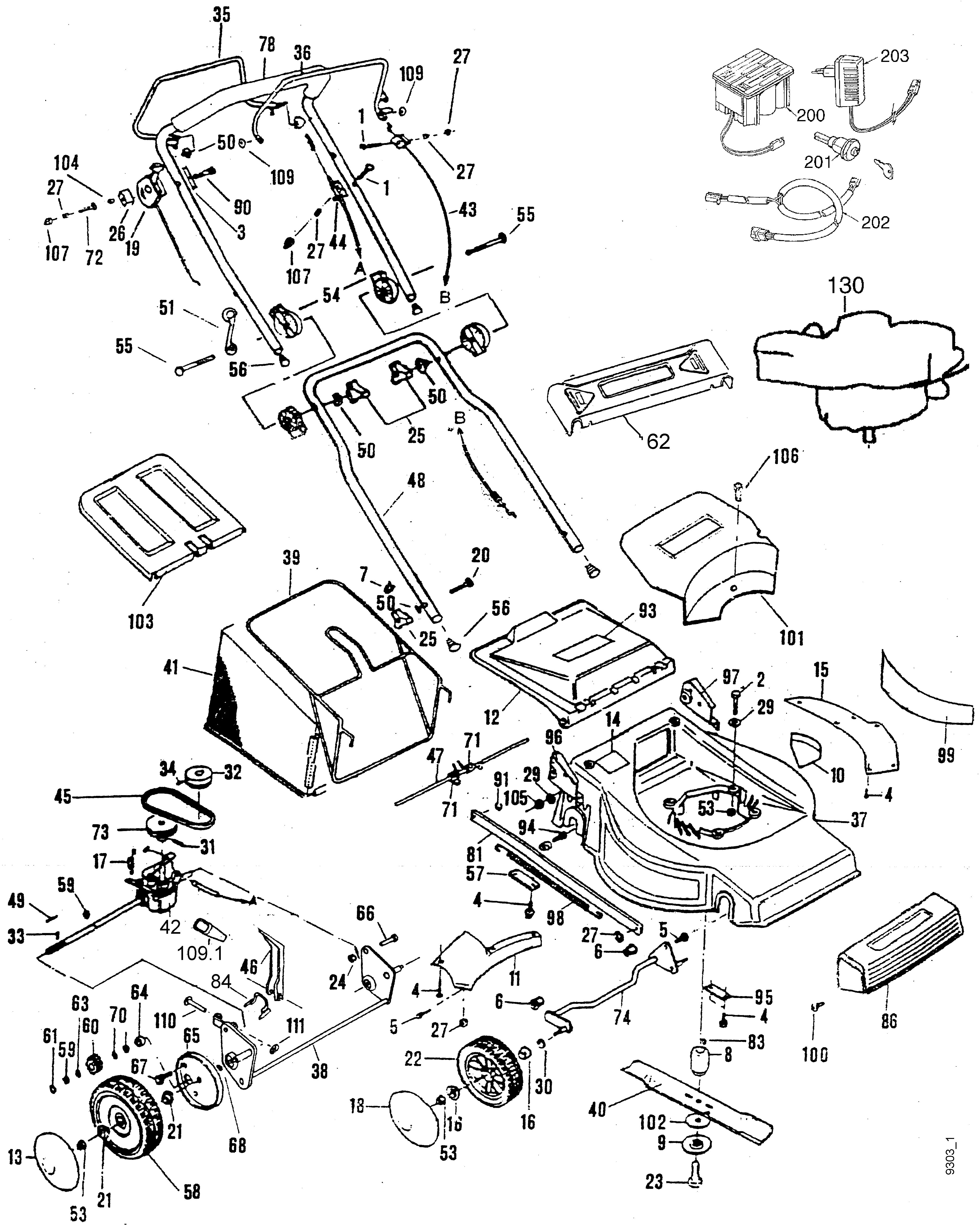 Tondeuse à gazon à essence 53 cm 9200 851 / 861