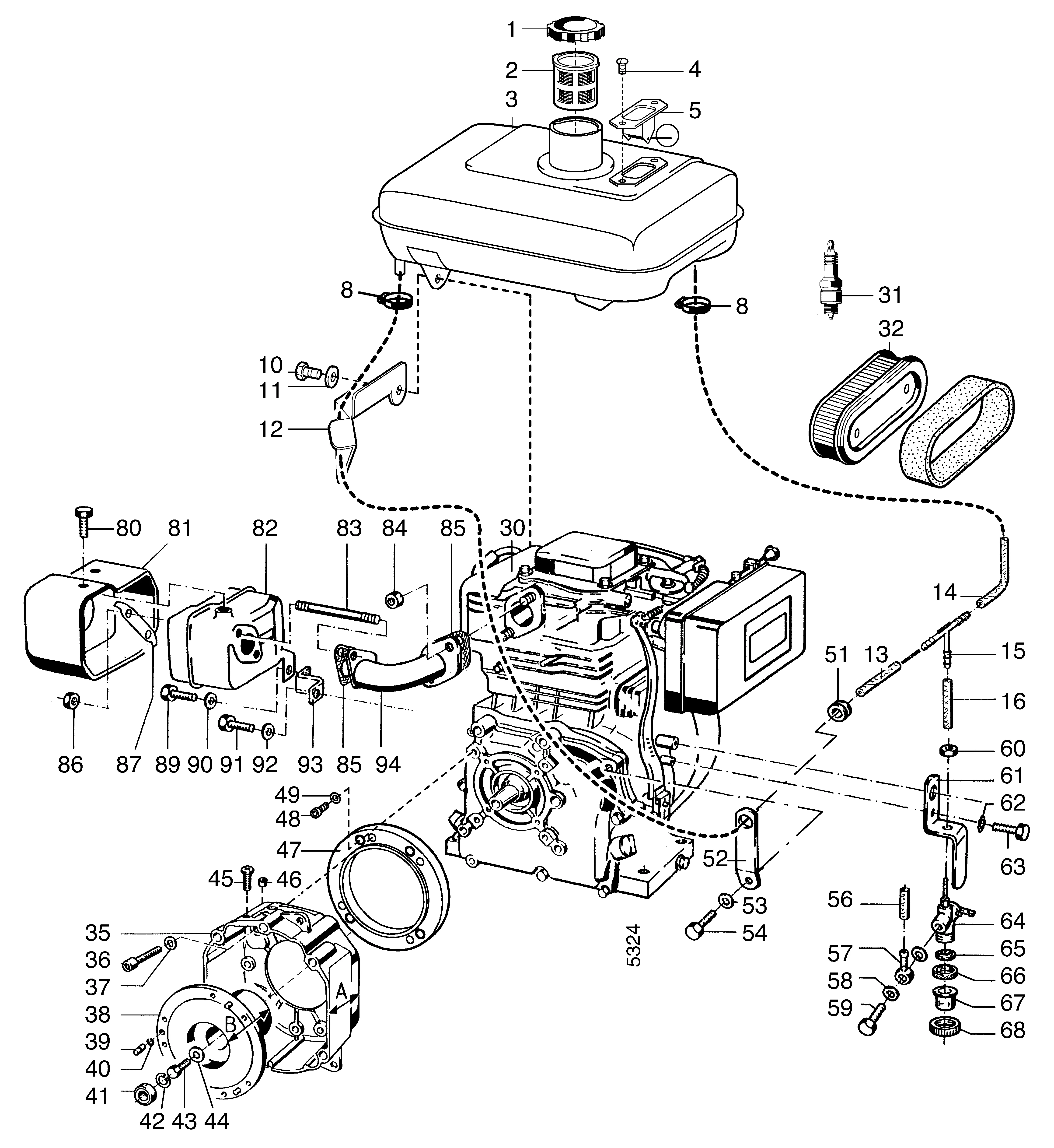 Motoranbau Robin EH 25, 3400 SM