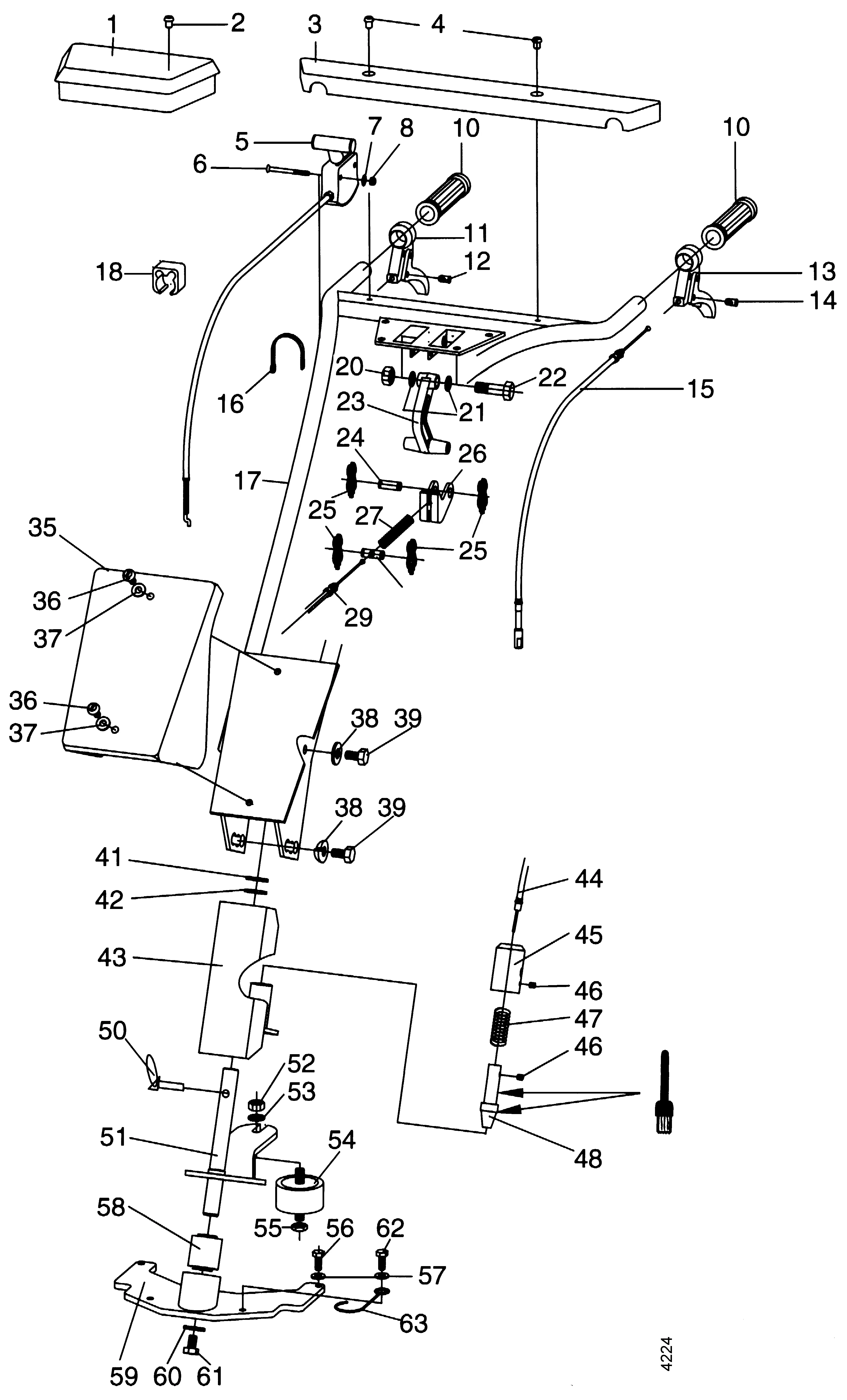 Lenkholm, Bowdenzüge