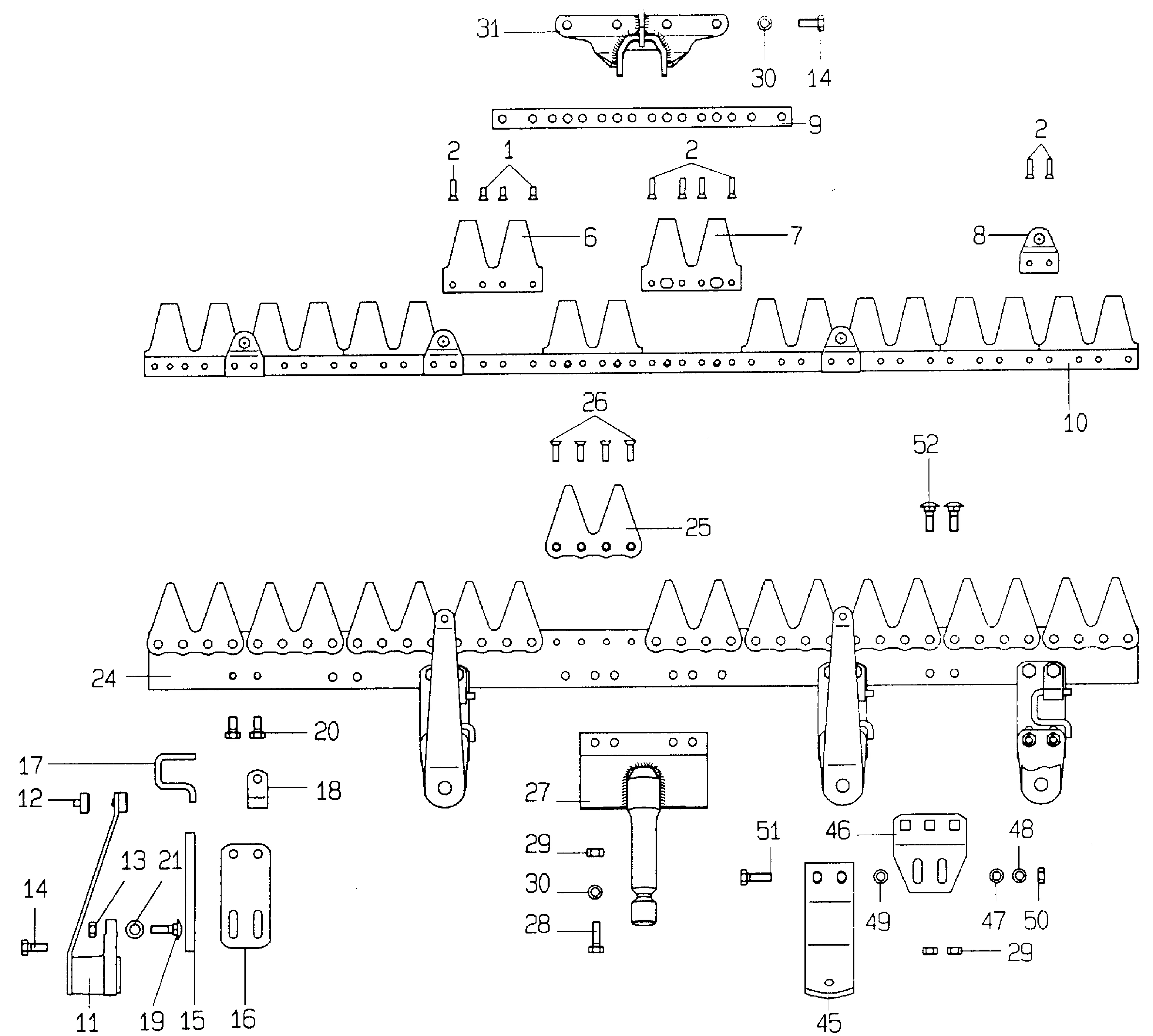 Mähbalken, Kommunal, Messermitnehmer 40 mm, 5347 451