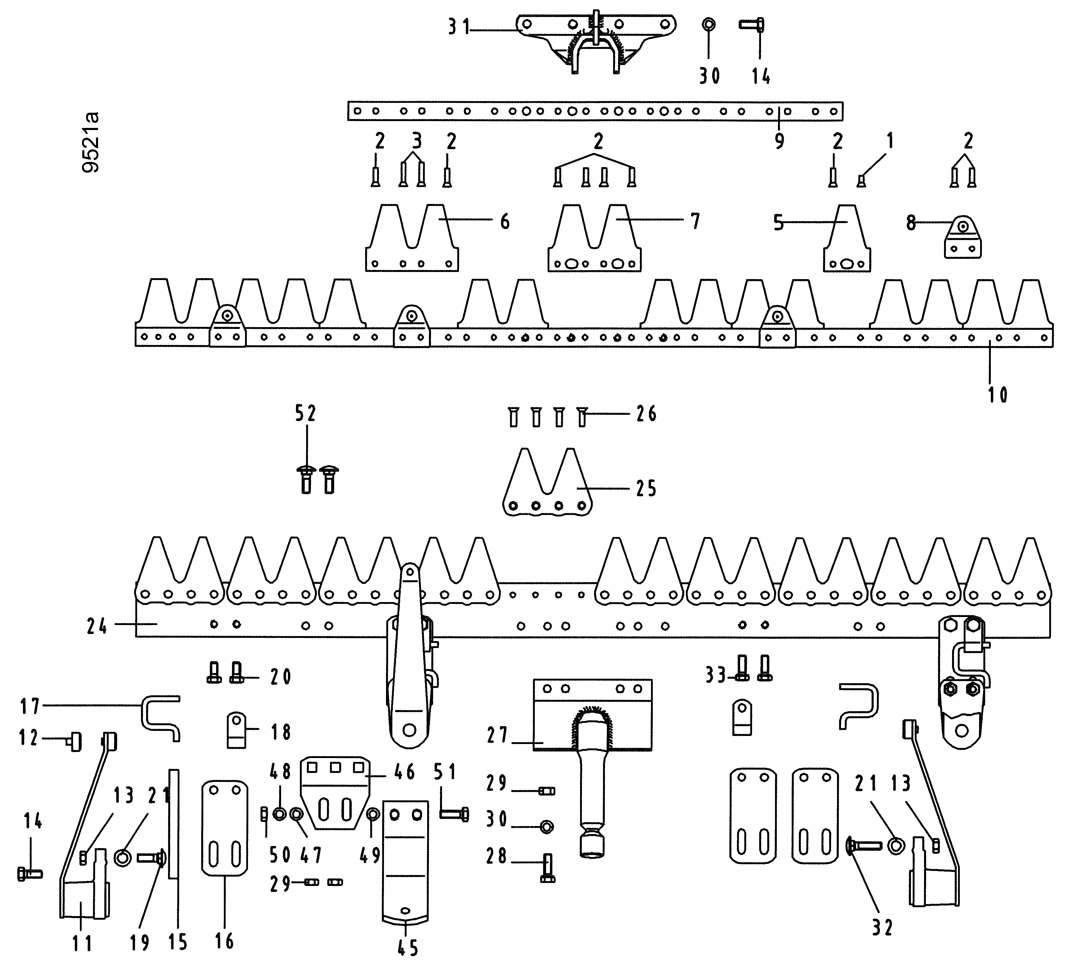 Mähbalken, Kommunal, Messermitnehmer 40 mm, 5347 451
