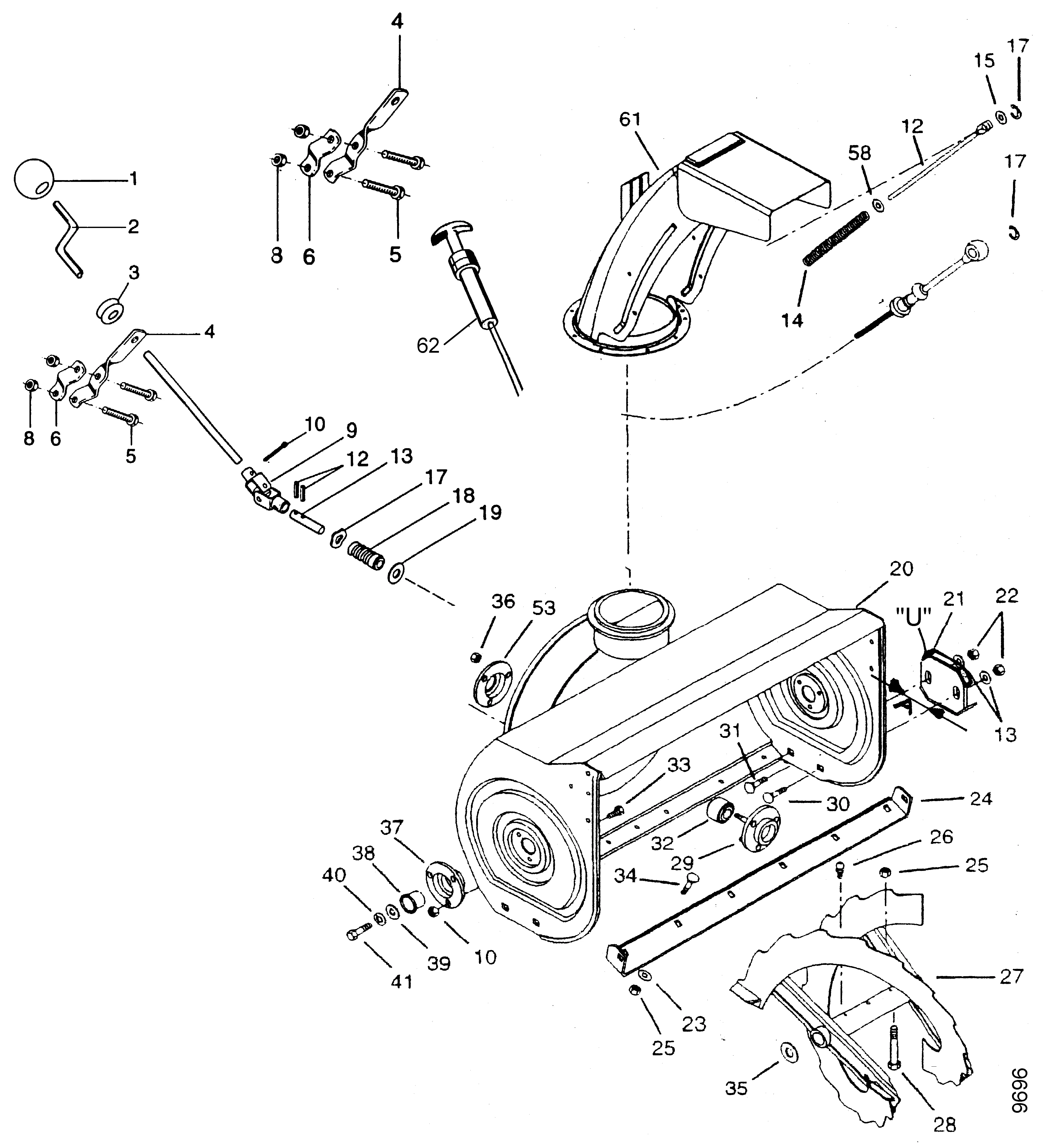 Anbau-Schneefräse 3495 221, Fräsgehäuse, Förderschnecke