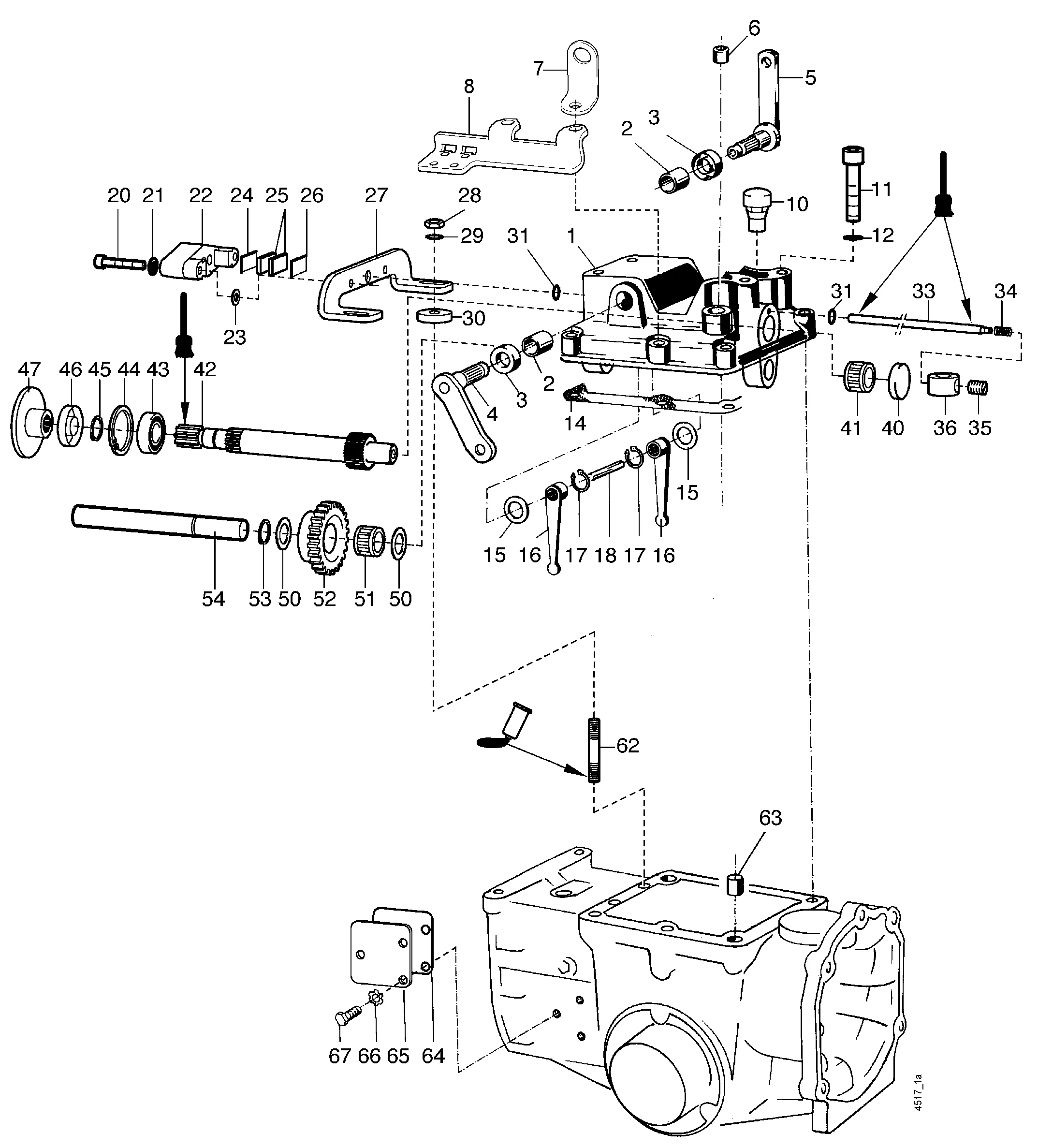 Couvercle de carter, frein de sécurité