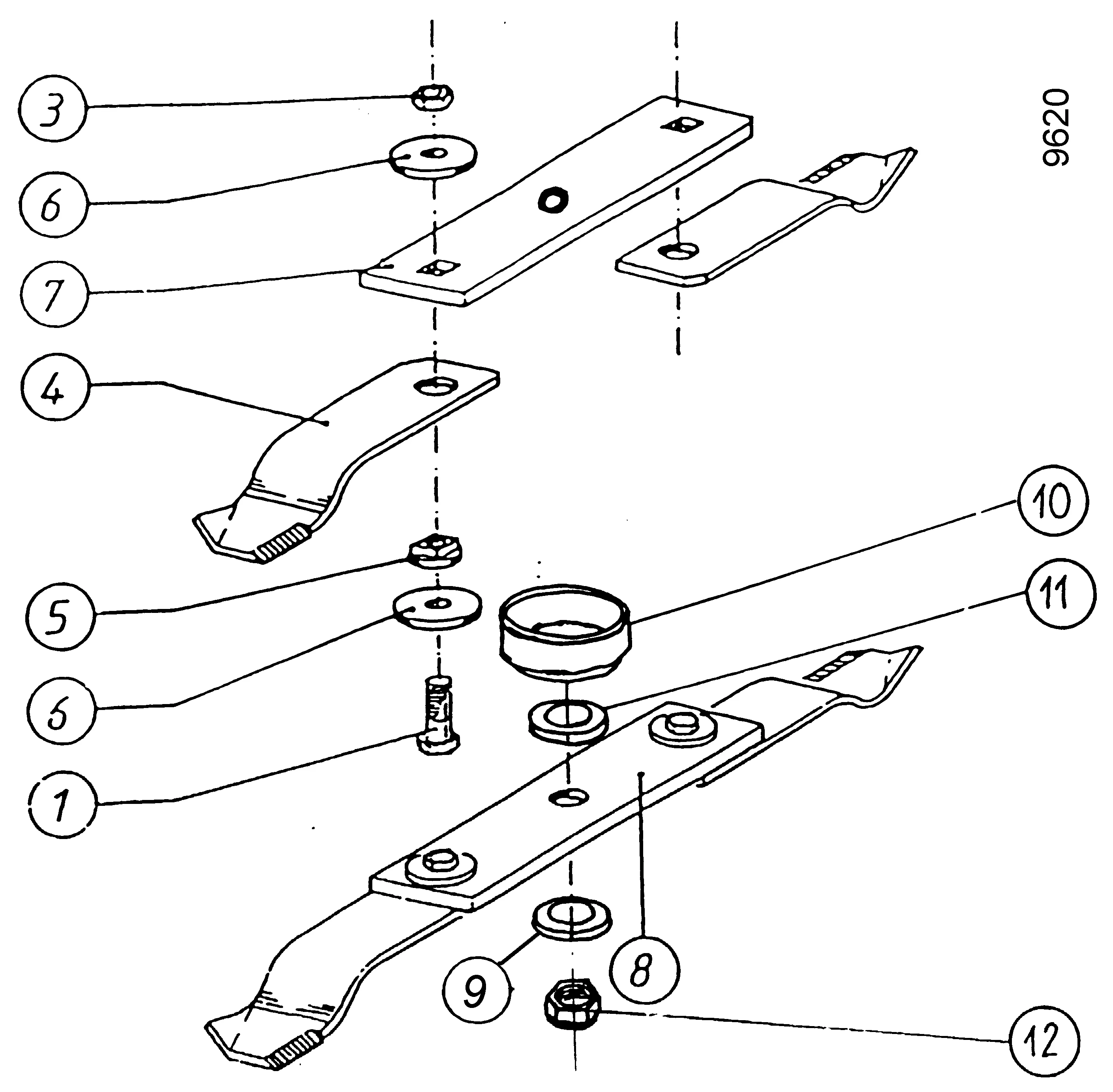 Anbau-Sichelmulcher, Messer 5956 511
