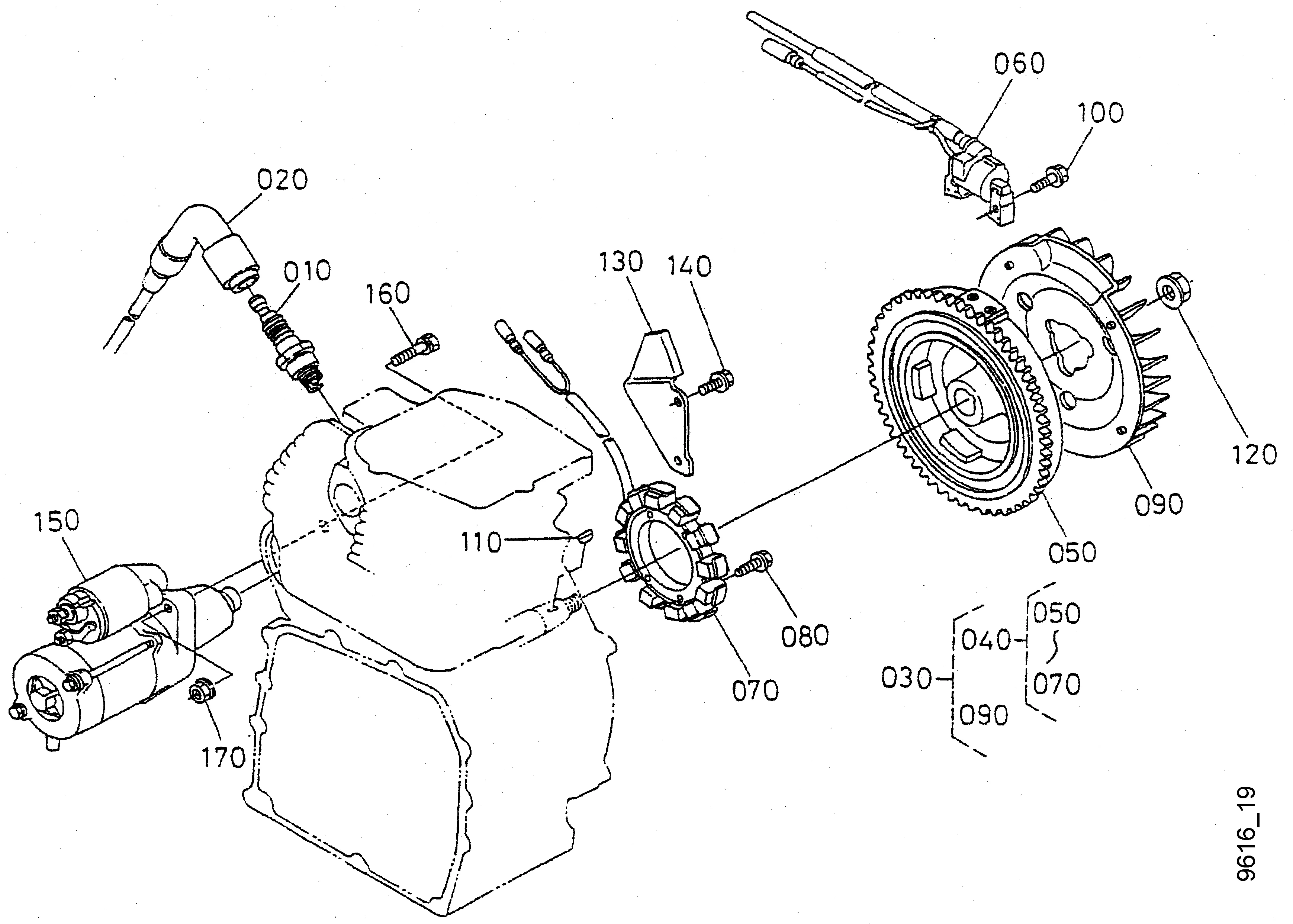 Schwungrad und Magnet, Reversierstart