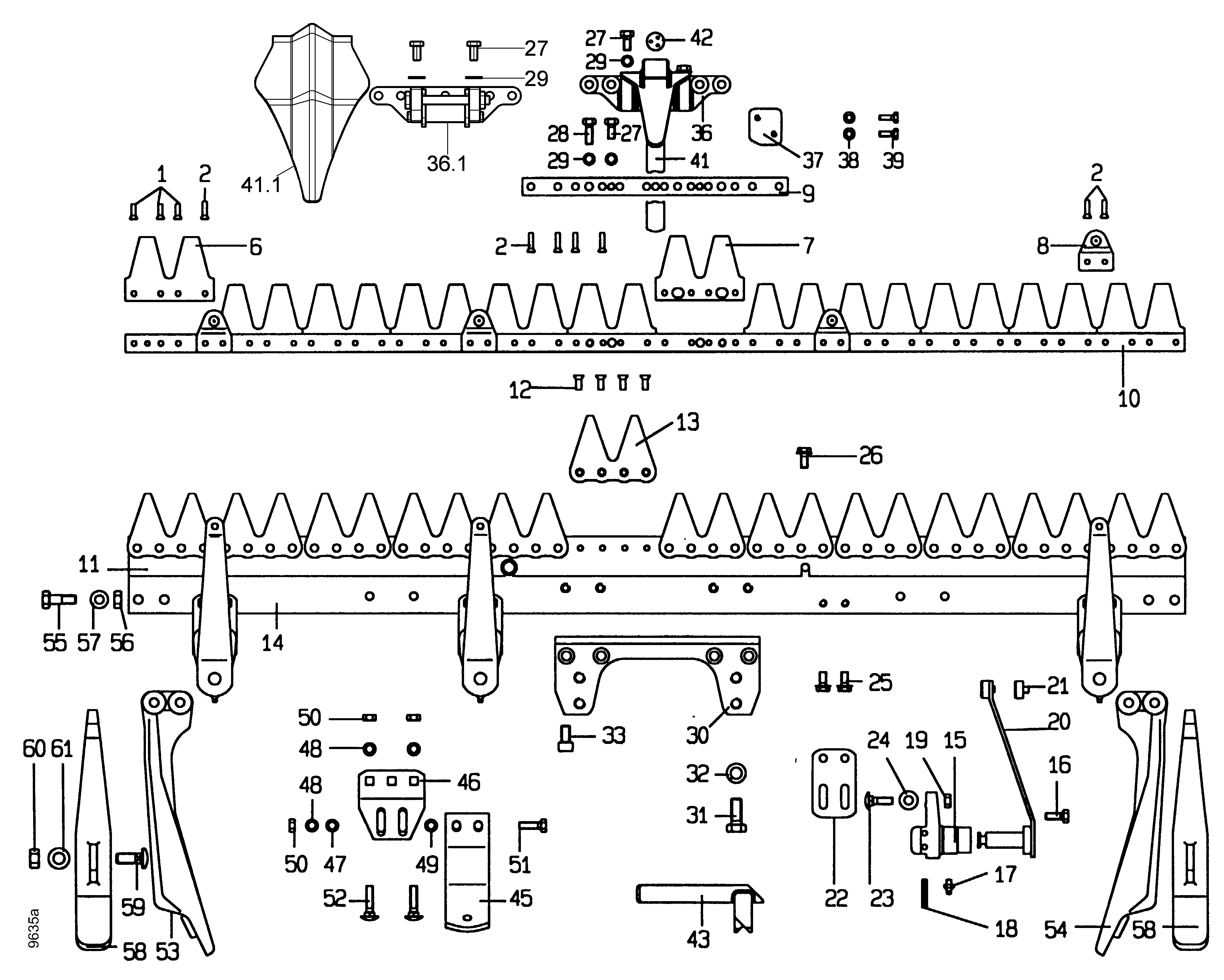 Mähbalken, Kommunal 5547 411, 125 cm