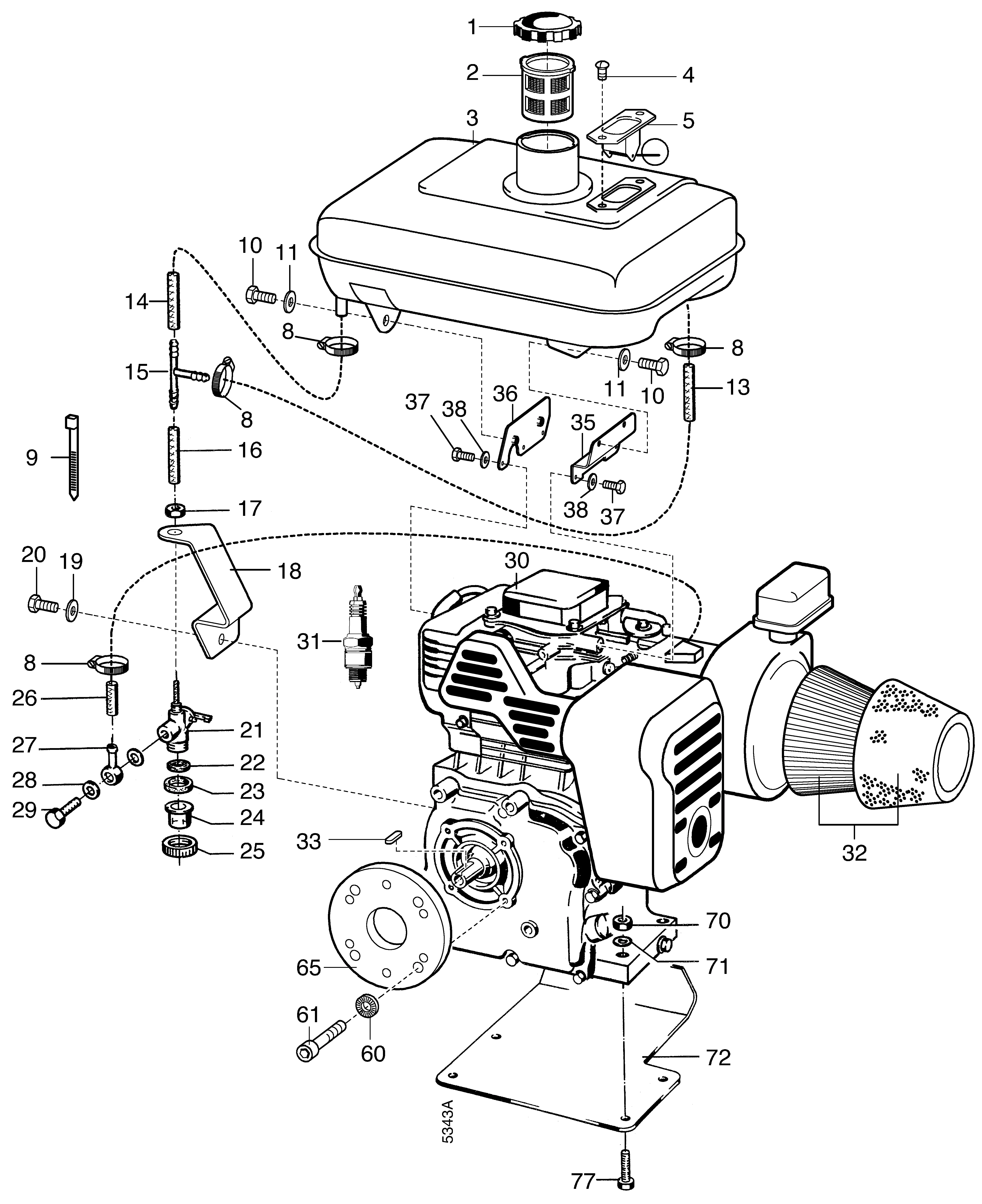 Accessoires moteur Robin EH17D