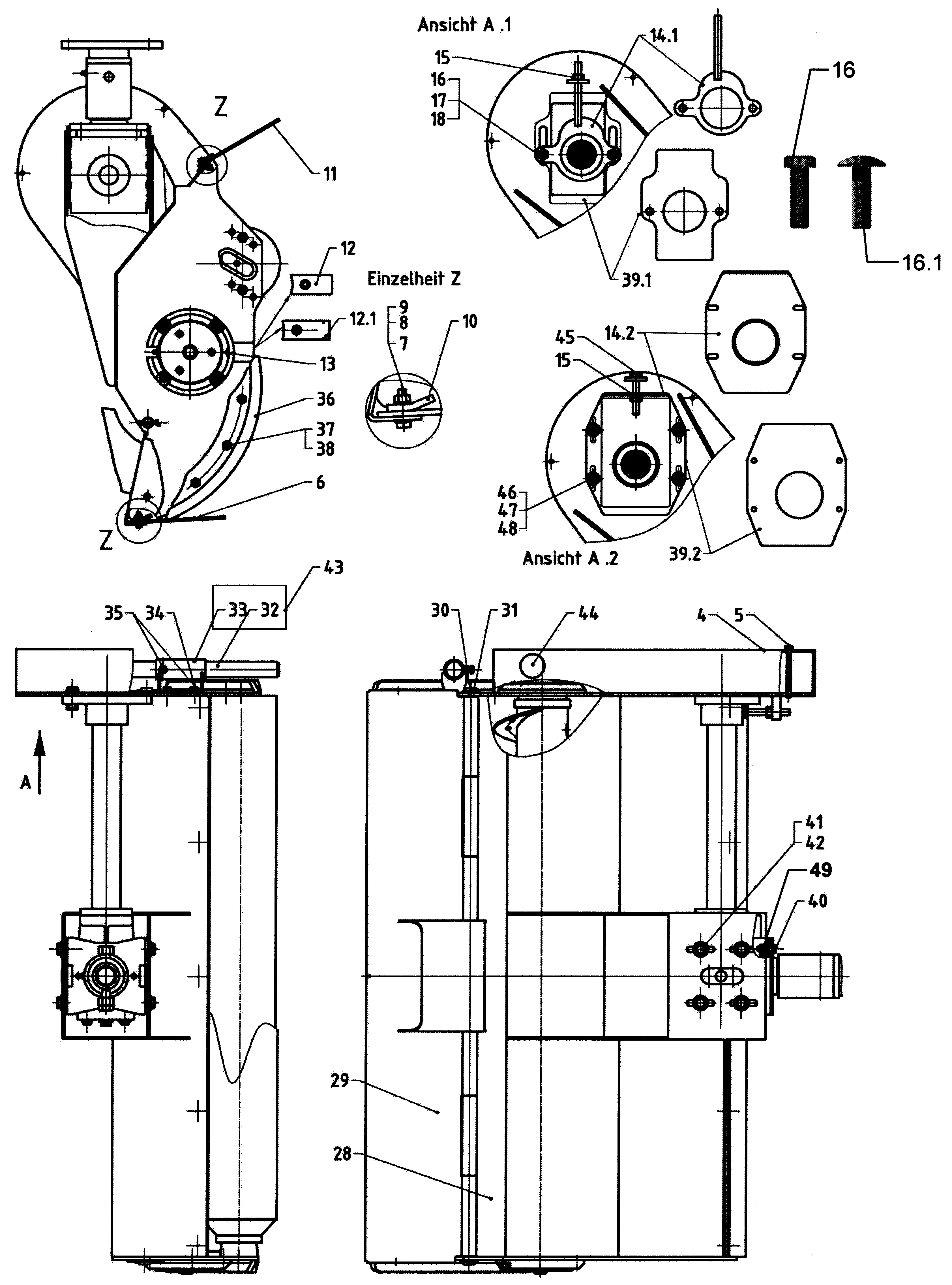 Anbau-Safety-Mulcher, Gehäuse