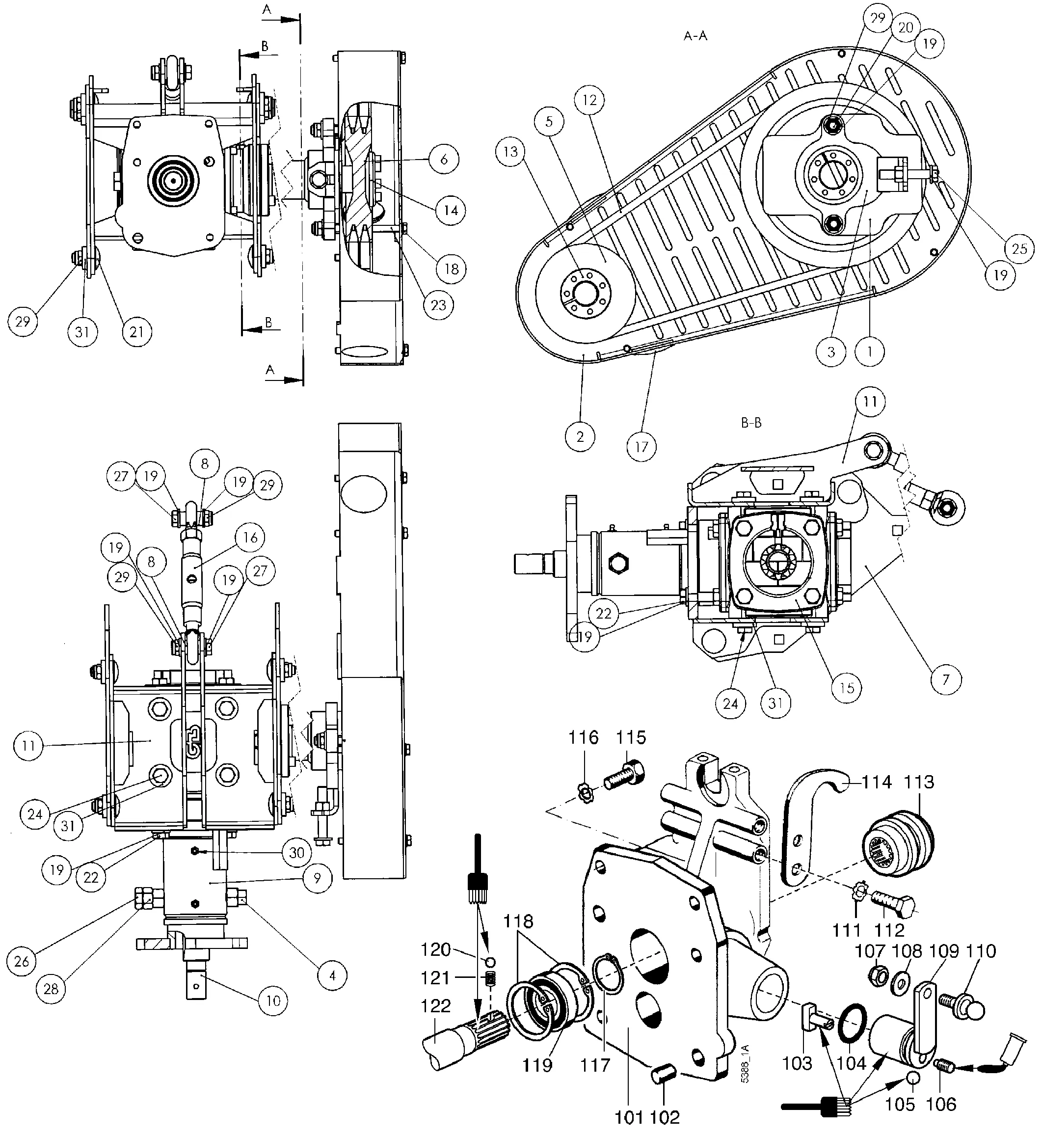 Anbau-Safety-Mulcher, Entraînement