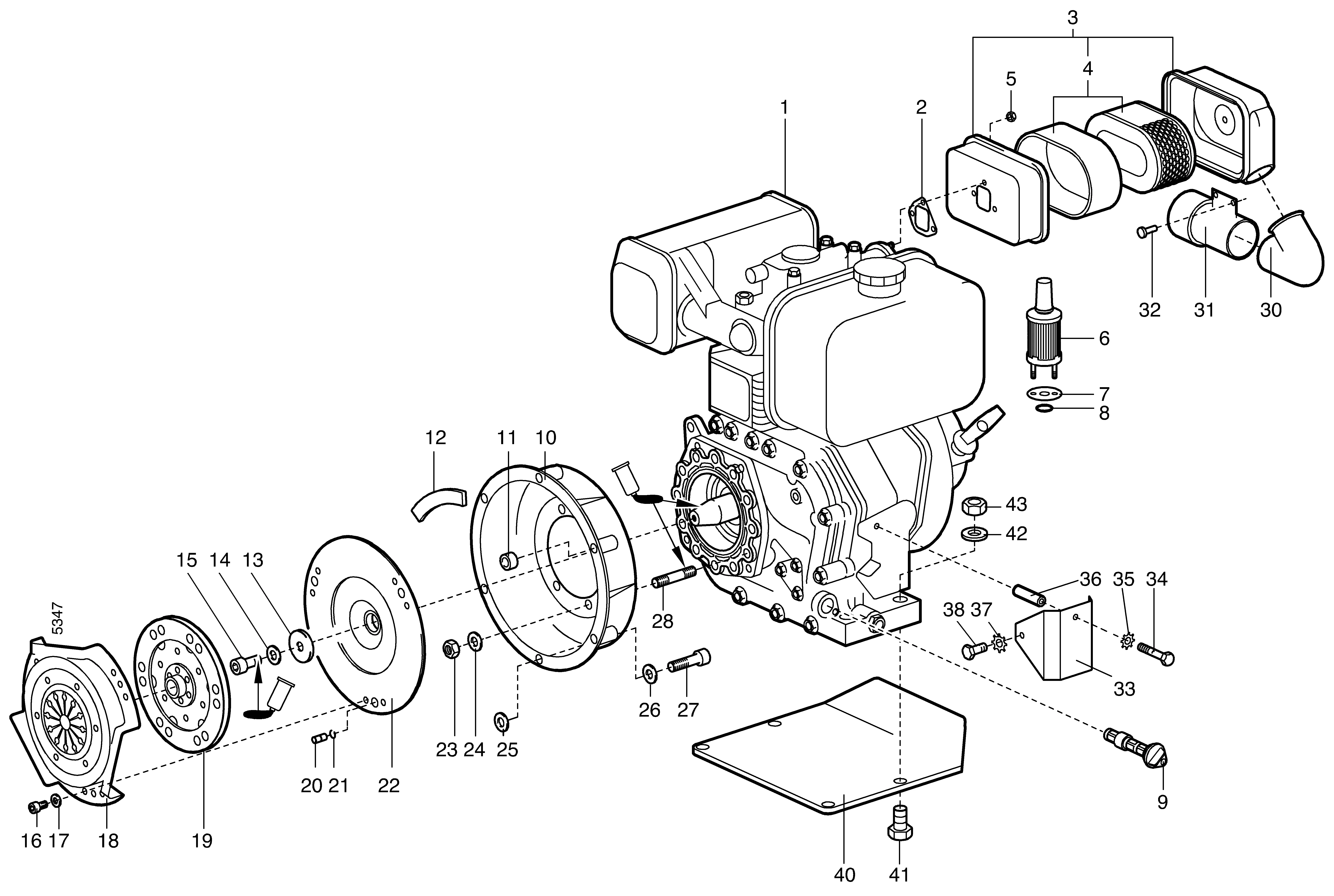 Moteur-accessoires Yanmar Diesel L100