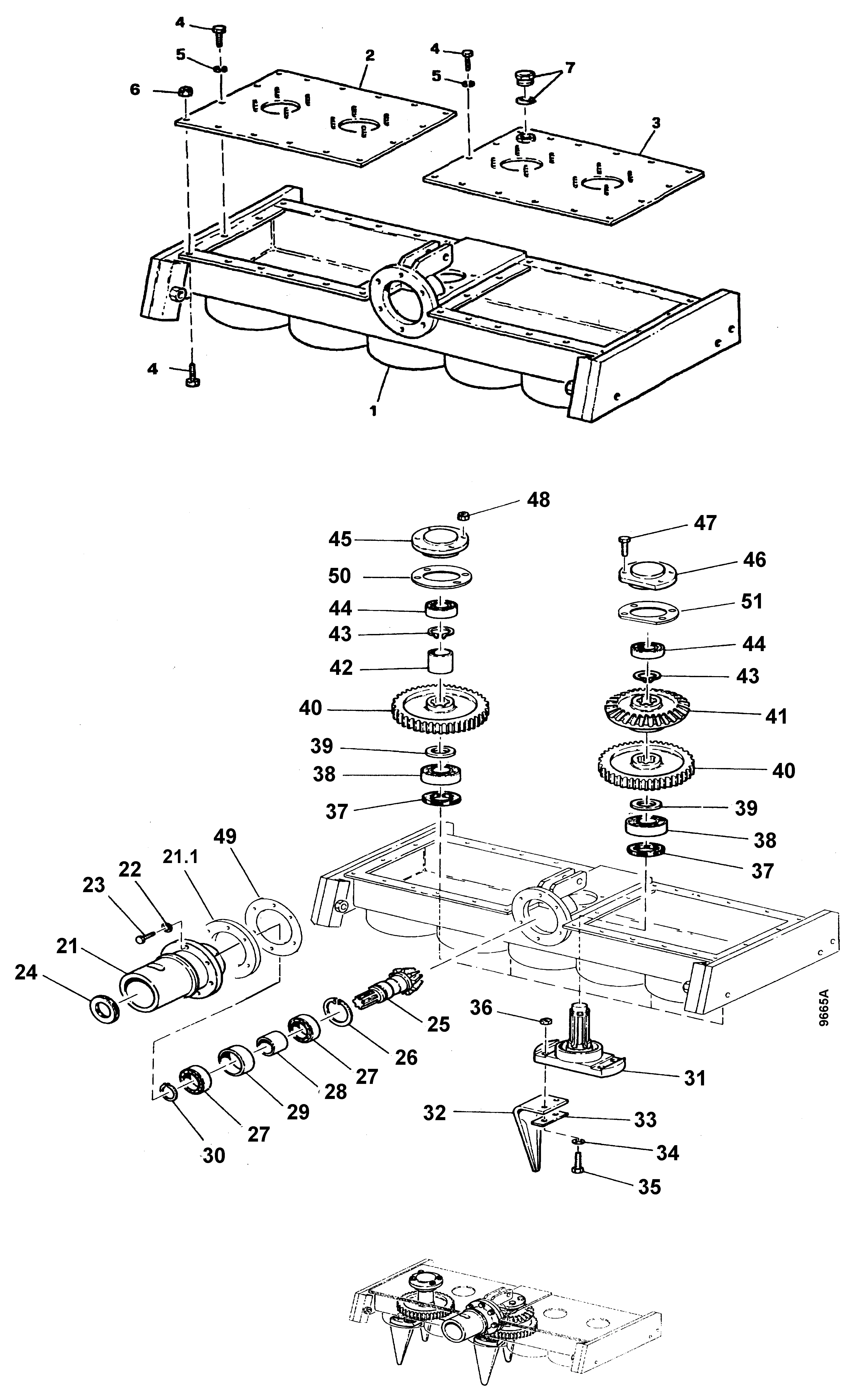Herse rotative, transmission, dents