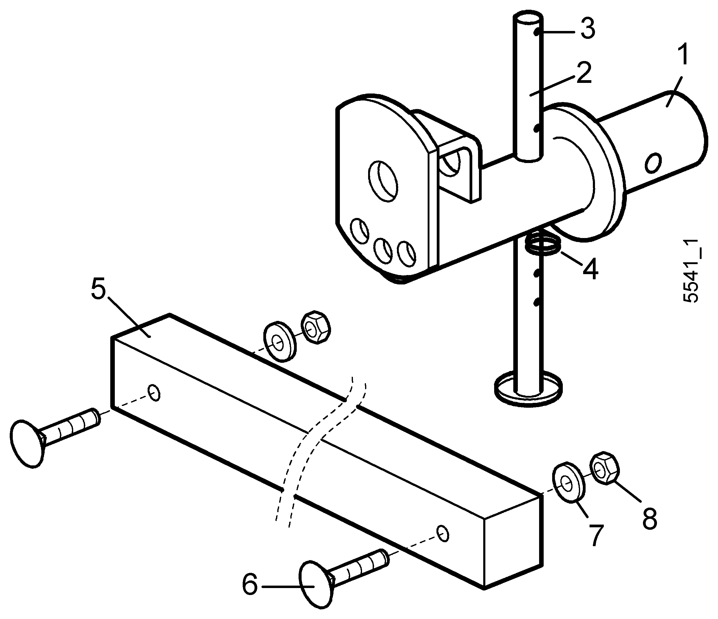 Support intermédiaire pour chasse neige